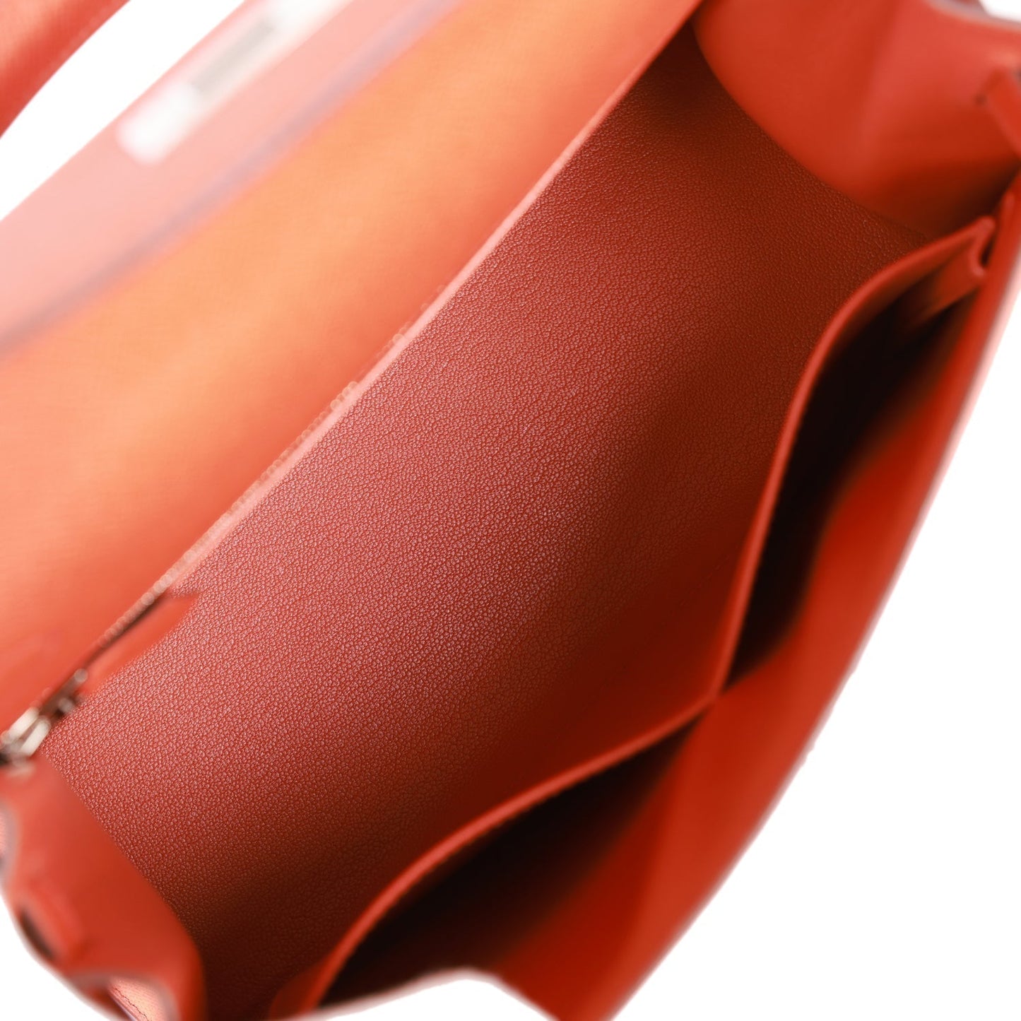 Luxury Hermes Kelly Sellier 28 Terre Battue Epsom Palladium Hardware