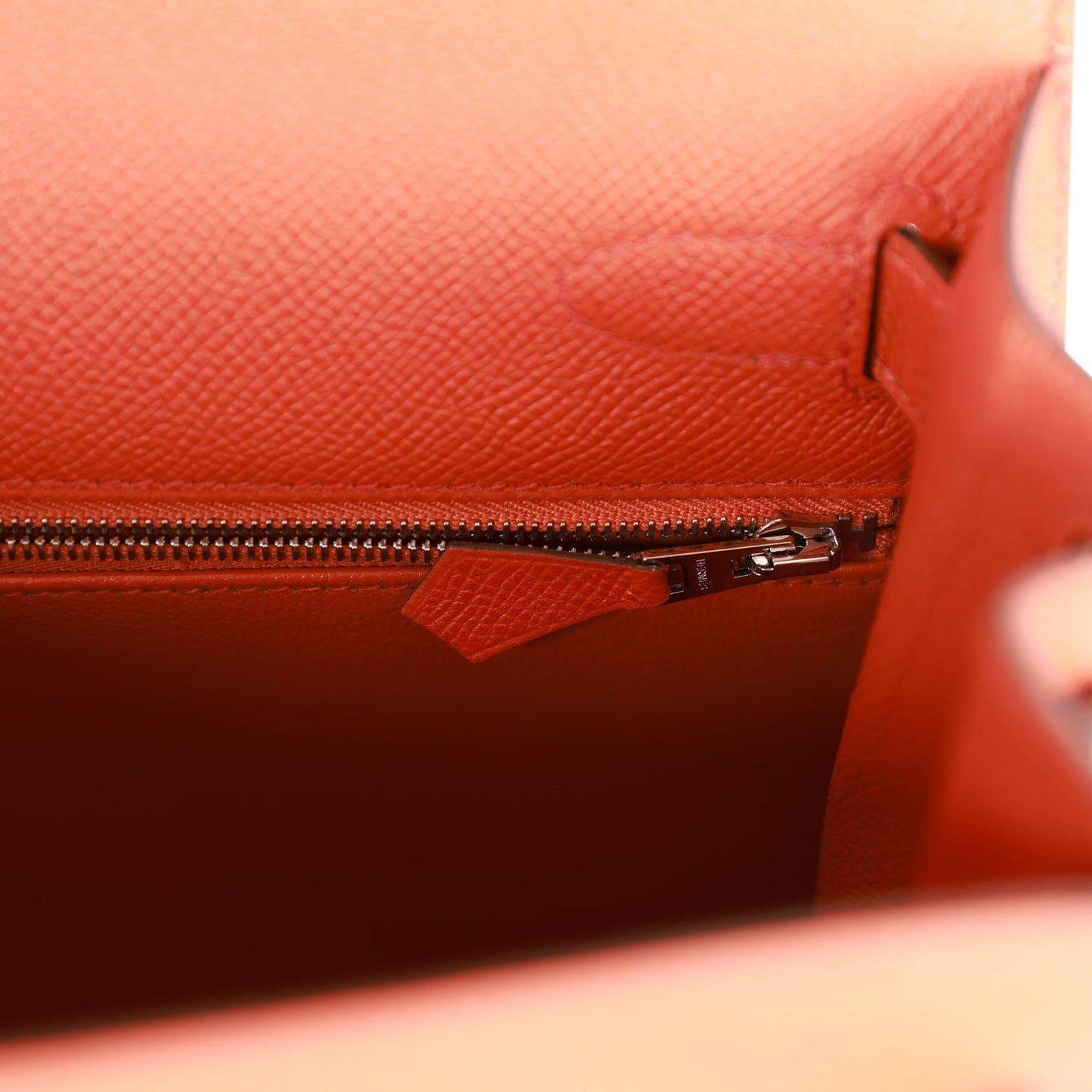 Luxury Hermes Kelly Sellier 28 Terre Battue Epsom Palladium Hardware
