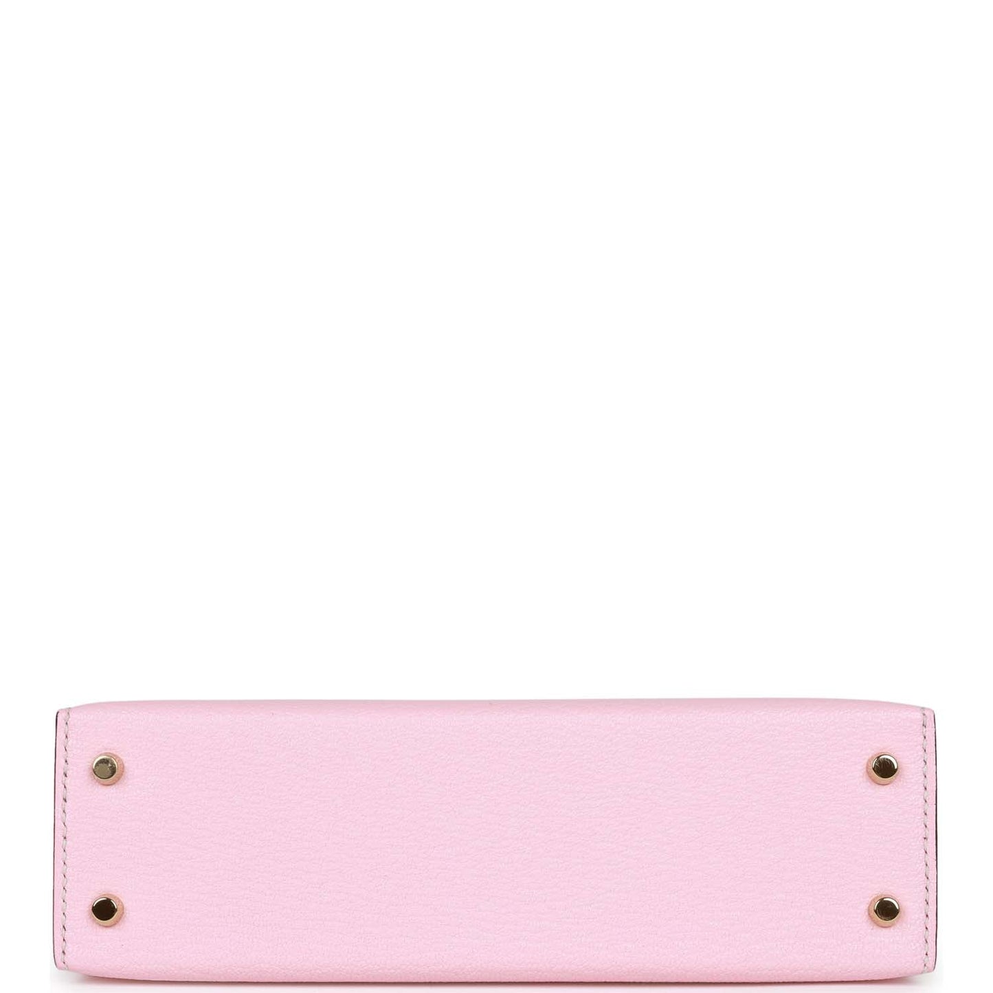 Luxury Hermes Special Order (HSS) Kelly 20 Rose Sakura and Gris Perle Chevre Mysore Permabrass