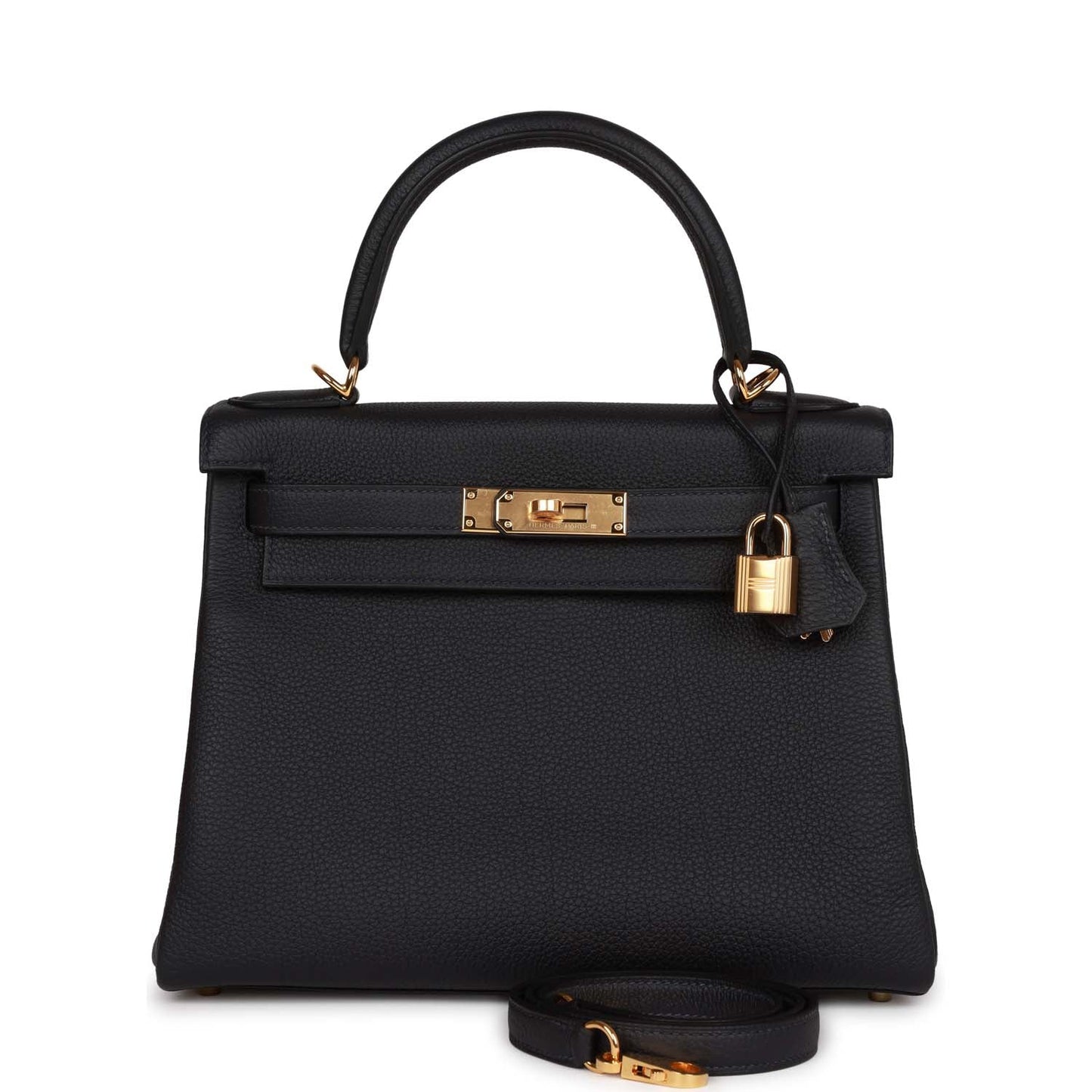 Luxury Hermes Kelly Retourne 28 Caban Togo Gold Hardware