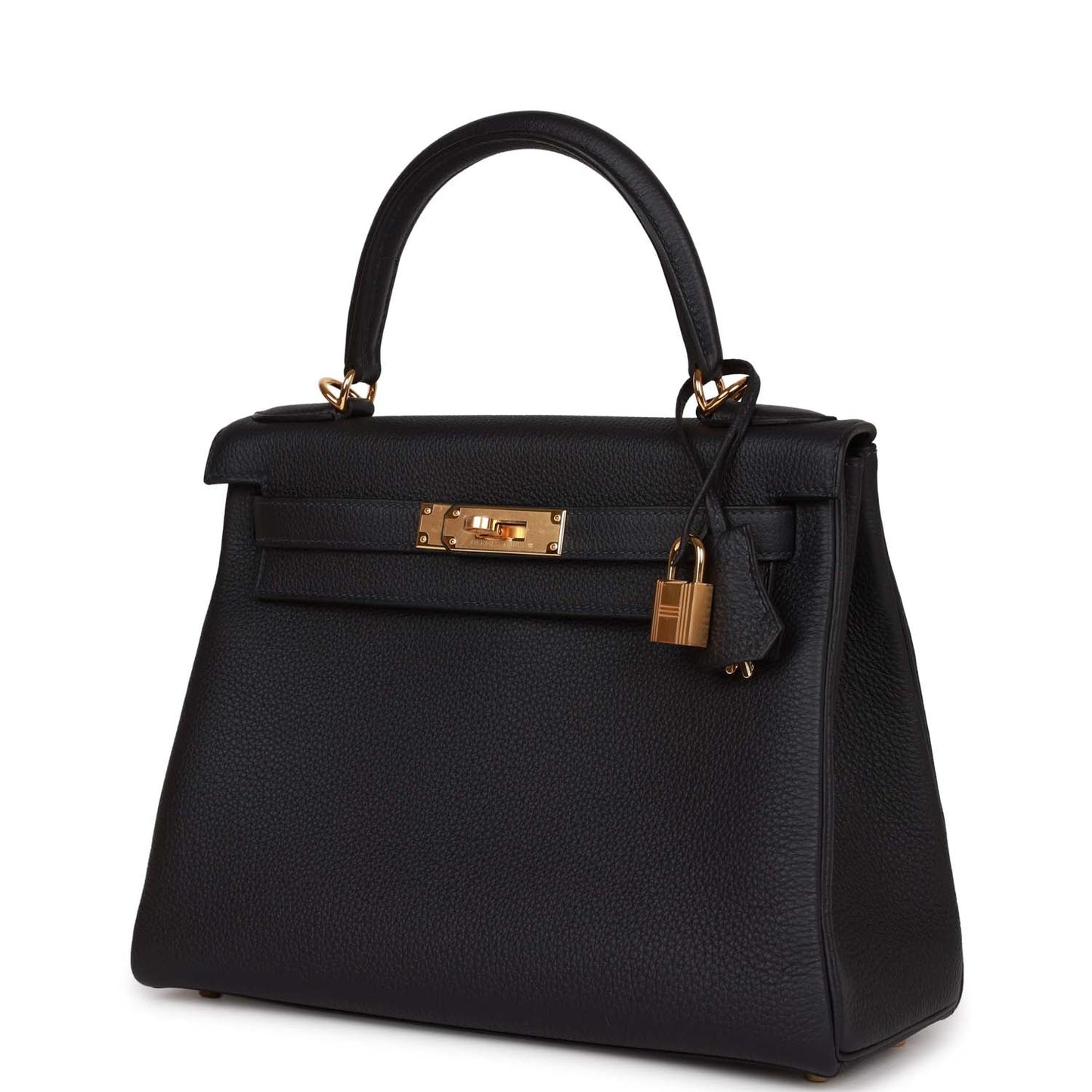 Luxury Hermes Kelly Retourne 28 Caban Togo Gold Hardware