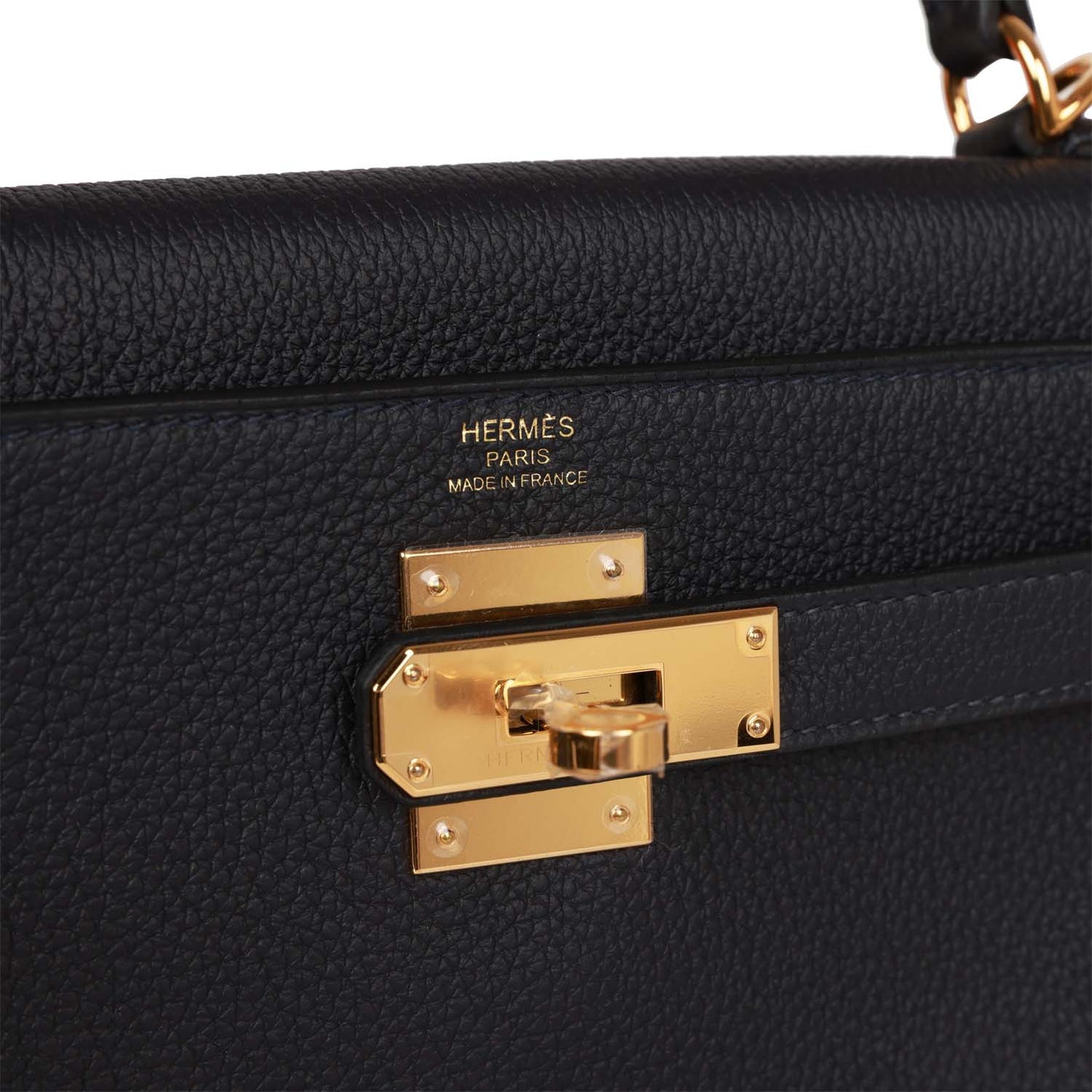 Luxury Hermes Kelly Retourne 28 Caban Togo Gold Hardware
