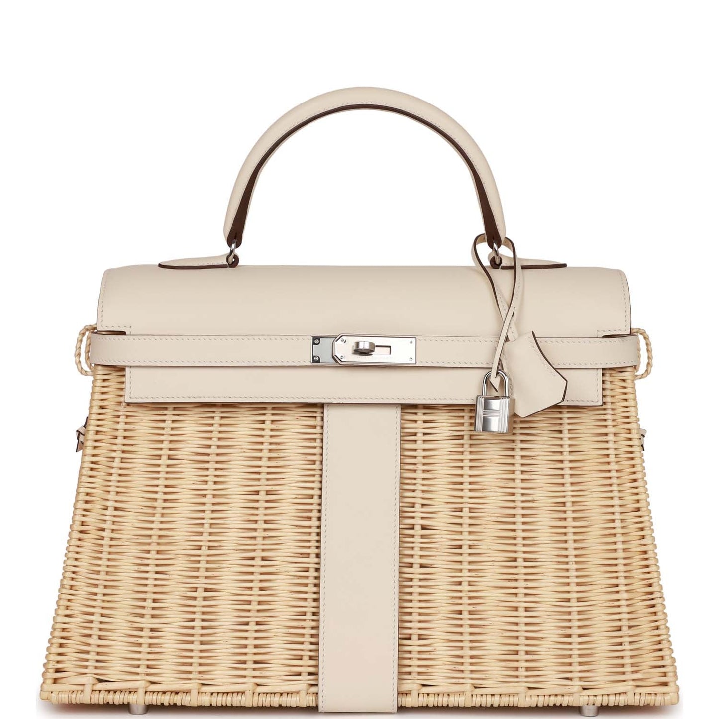 Luxury Hermes Picnic Kelly 35 Nata Swift Palladium Hardware