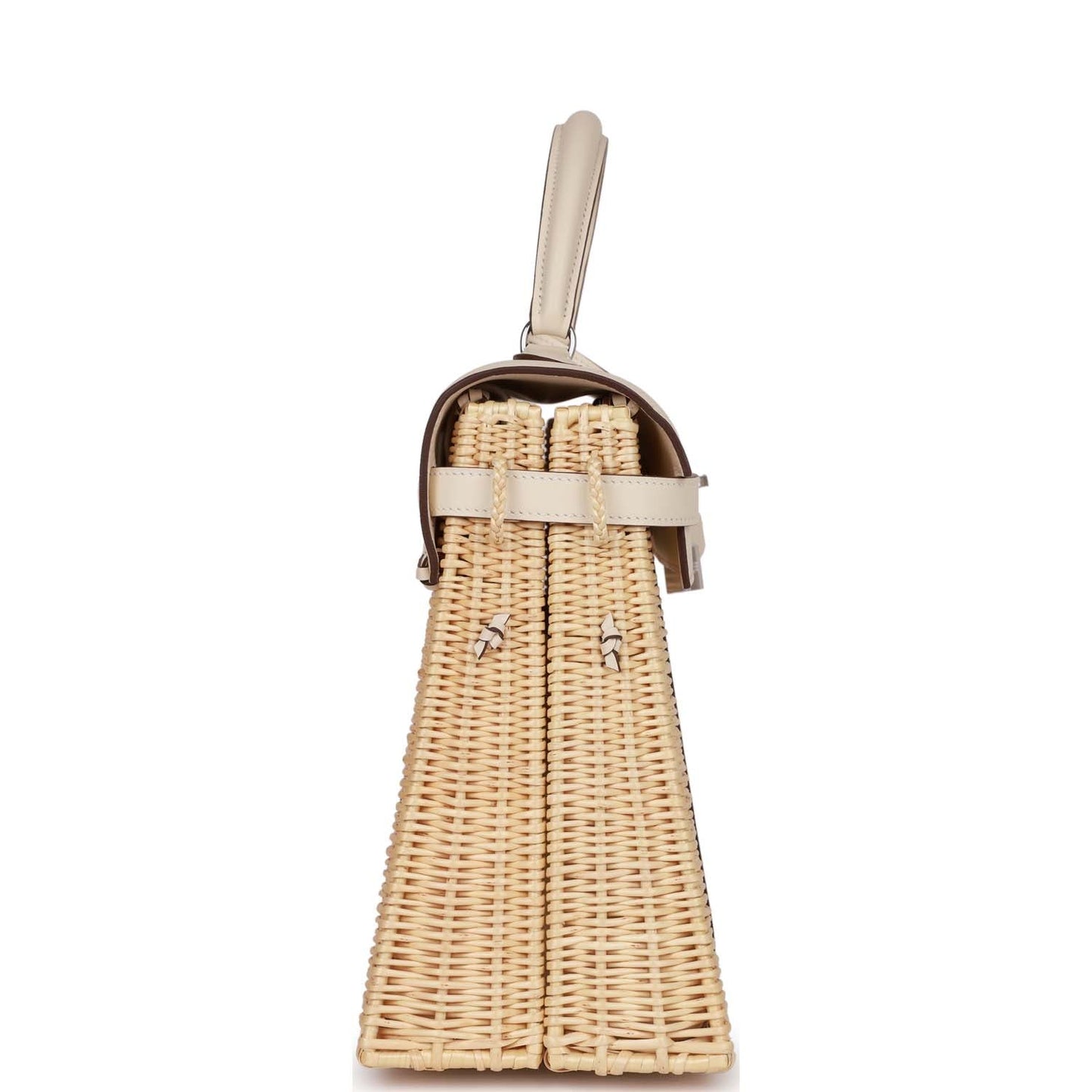 Luxury Hermes Picnic Kelly 35 Nata Swift Palladium Hardware