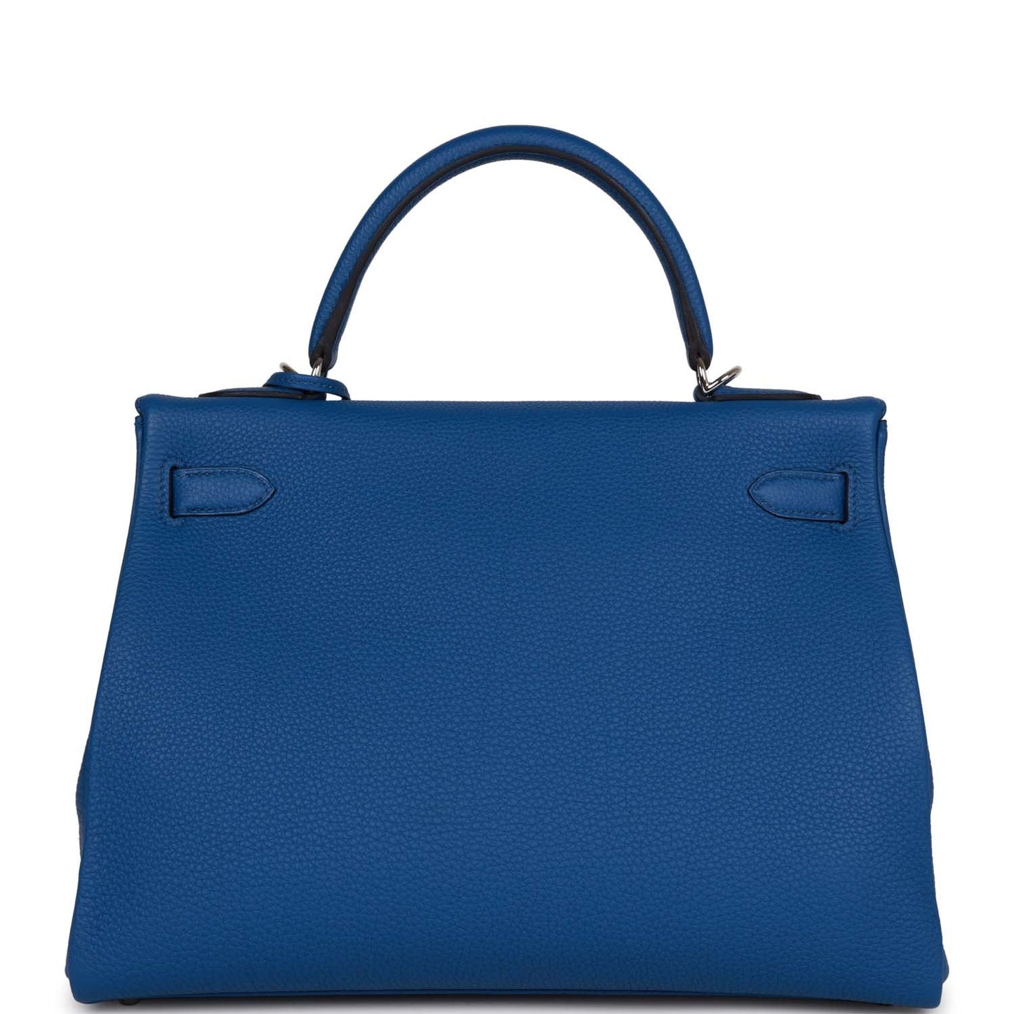 Luxury Hermes Kelly Retourne 32 Bleu France Togo Palladium Hardware