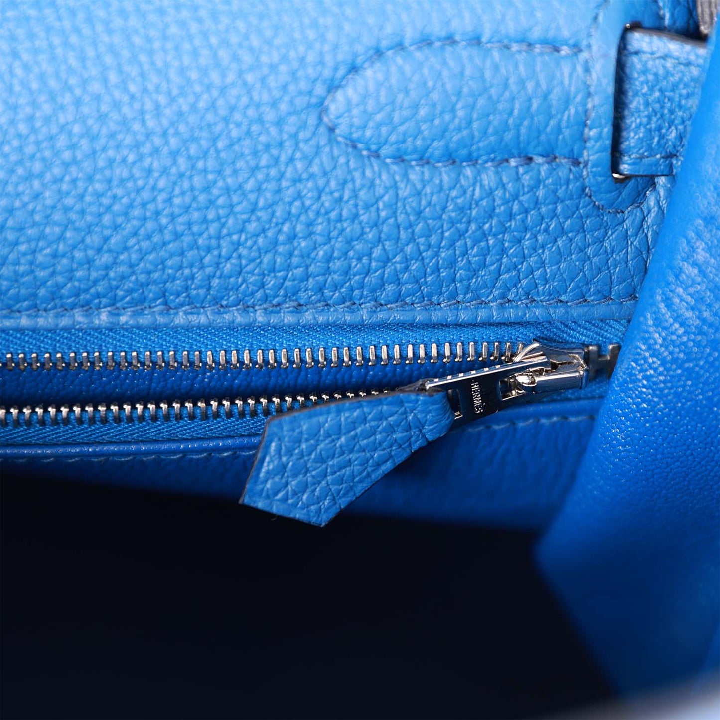 Luxury Hermes Kelly Retourne 32 Bleu France Togo Palladium Hardware