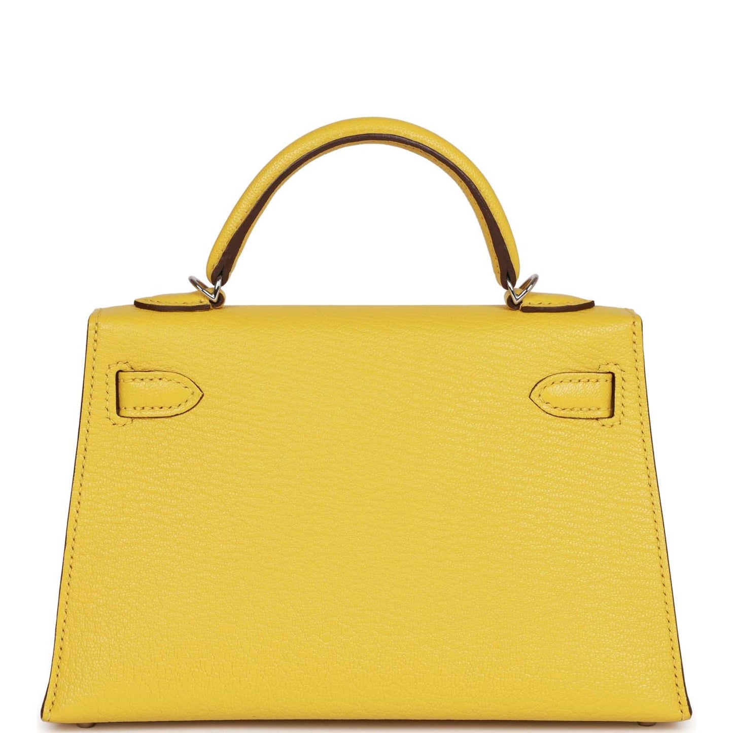 Luxury Hermes Kelly Sellier 20 Jaune de Naples Verso Chèvre Palladium Hardware