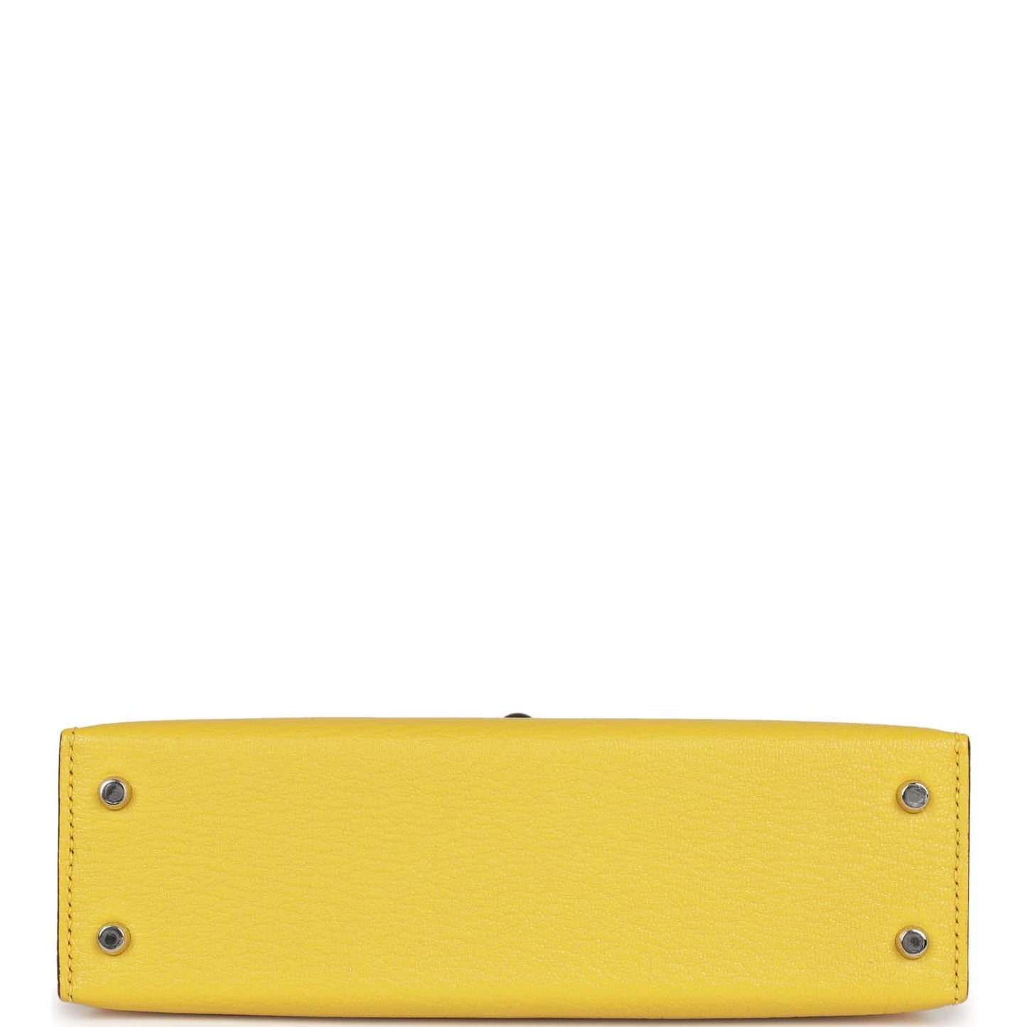 Luxury Hermes Kelly Sellier 20 Jaune de Naples Verso Chèvre Palladium Hardware