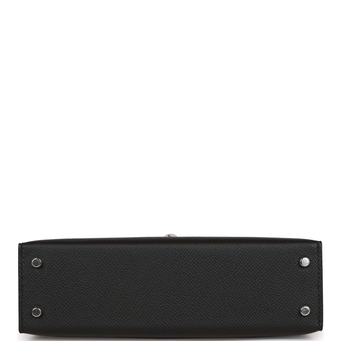 Luxury Hermes Kelly Sellier 20 Black Epsom Palladium Hardware