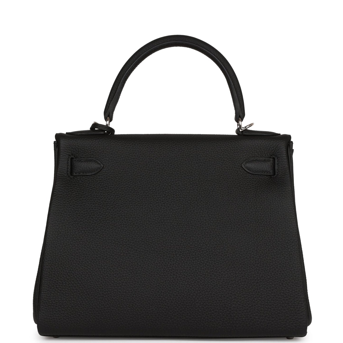 Luxury Hermes Kelly Retourne 28 Black Togo Palladium Hardware