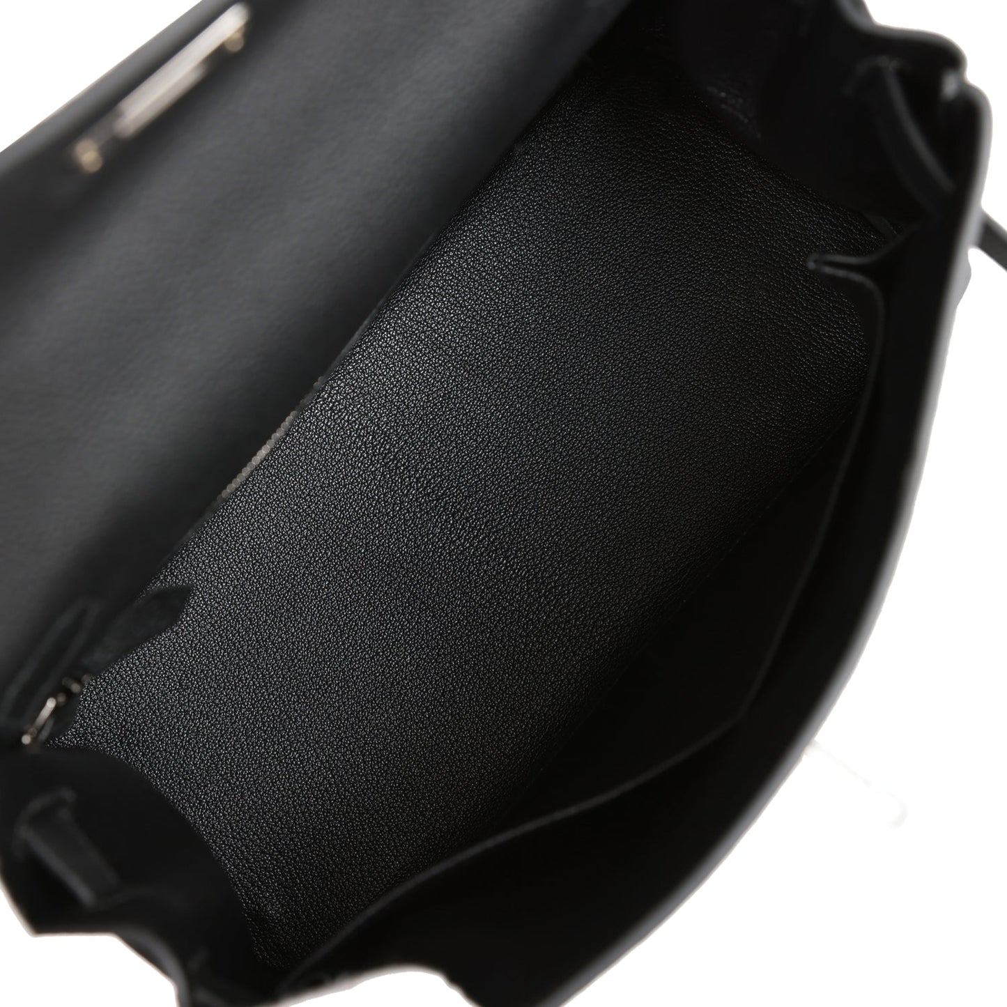 Luxury Hermes Kelly Retourne 28 Black Togo Palladium Hardware