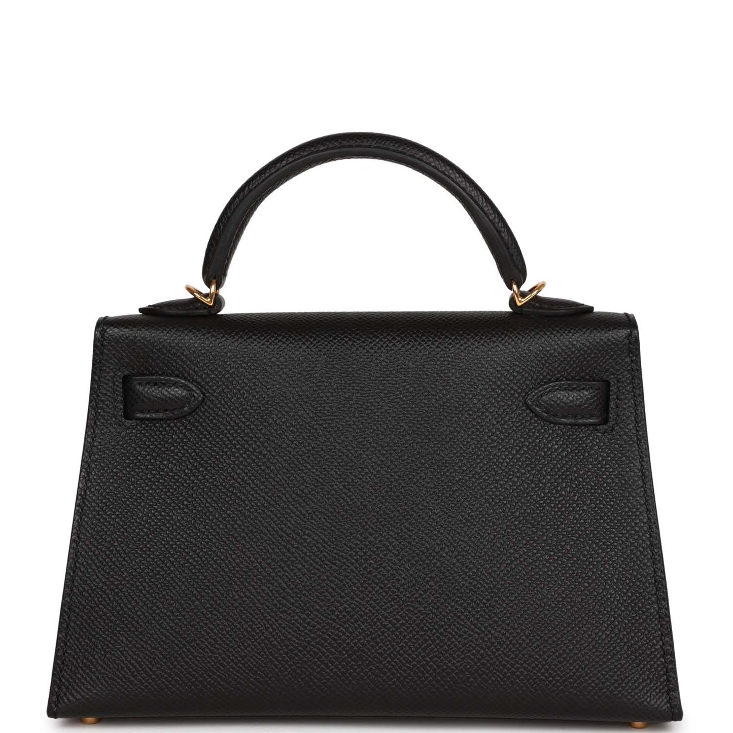 Luxury Hermes Kelly Sellier 20 Black Epsom Gold Hardware