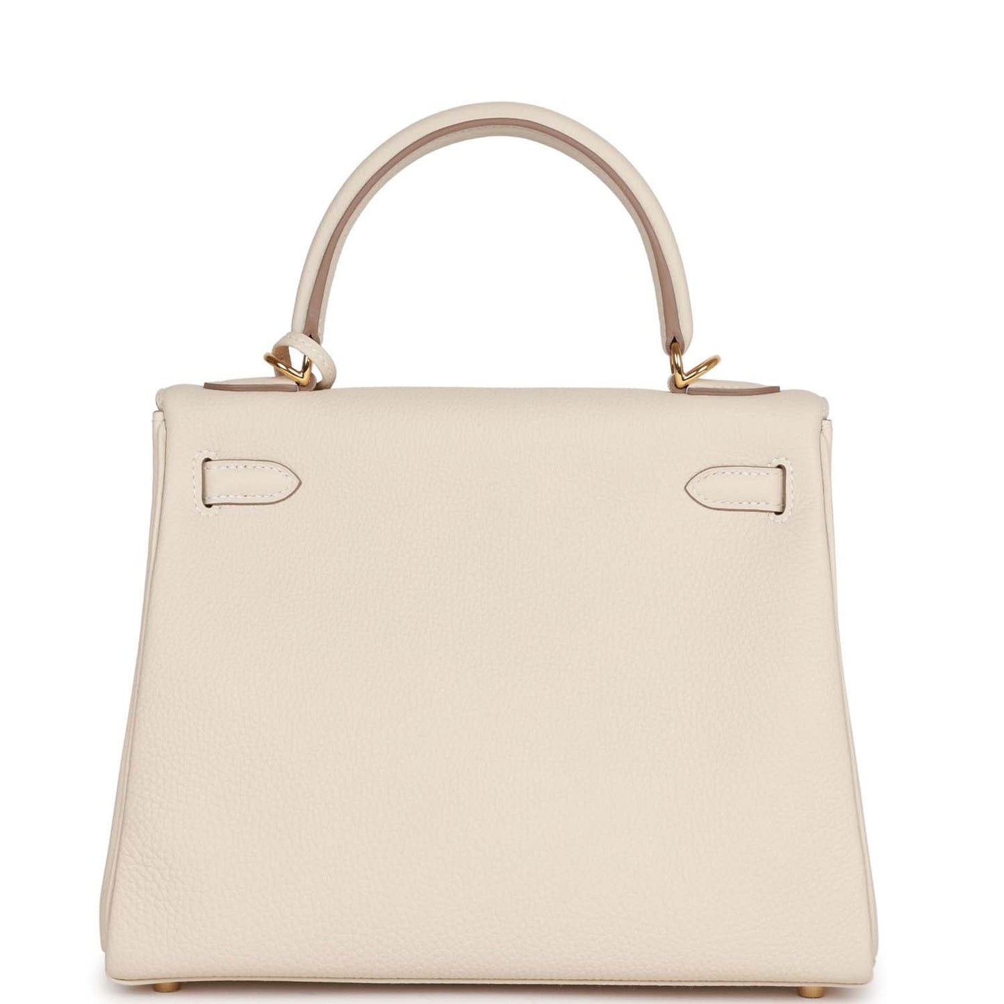 Luxury Hermes Kelly Retourne 25 Craie Togo Gold Hardware