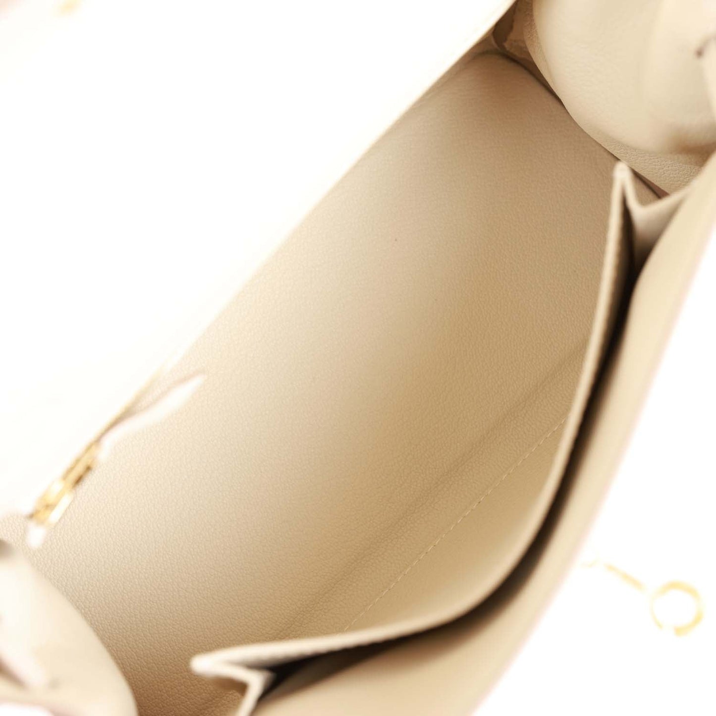 Luxury Hermes Kelly Retourne 25 Craie Togo Gold Hardware