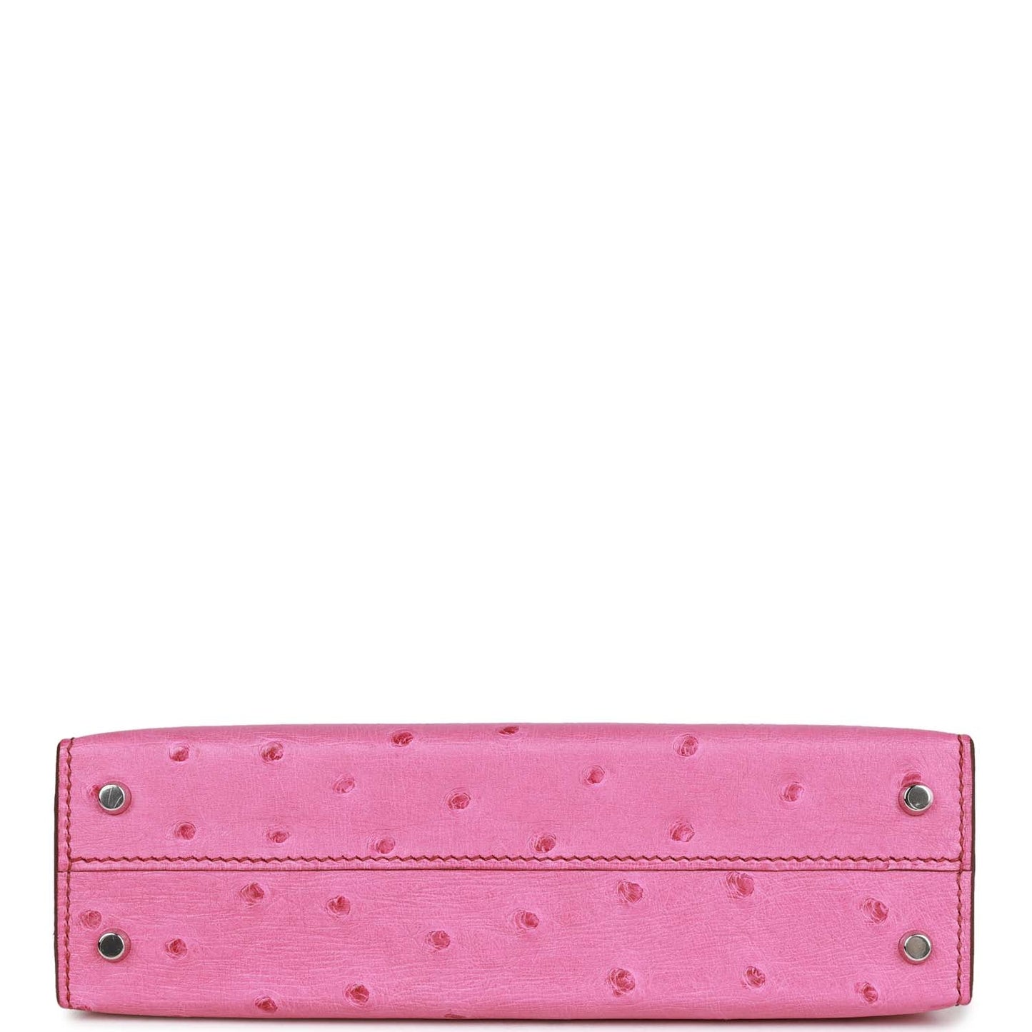 Luxury Hermes Kelly Sellier 20 Fuchsia Ostrich Palladium Hardware