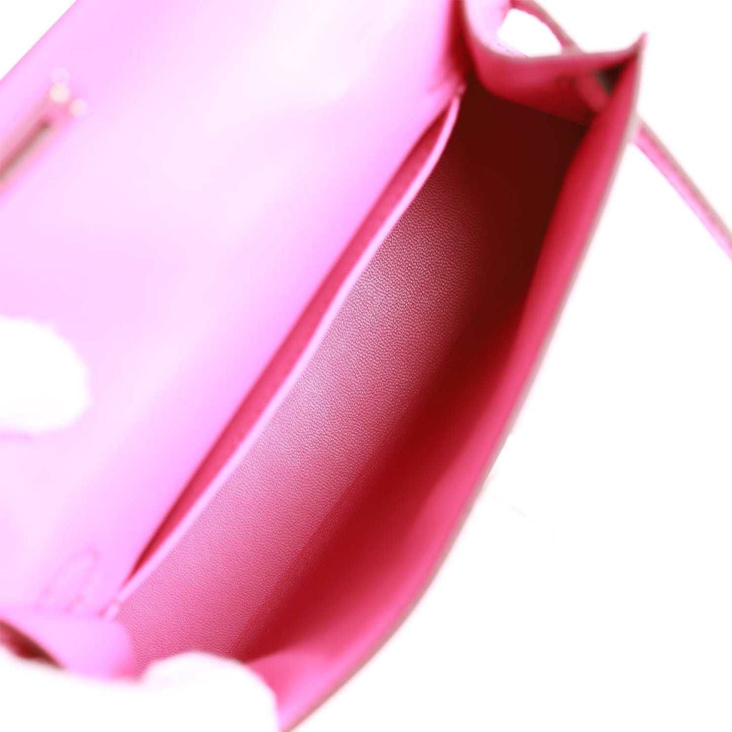 Luxury Hermes Kelly Sellier 20 Fuchsia Ostrich Palladium Hardware