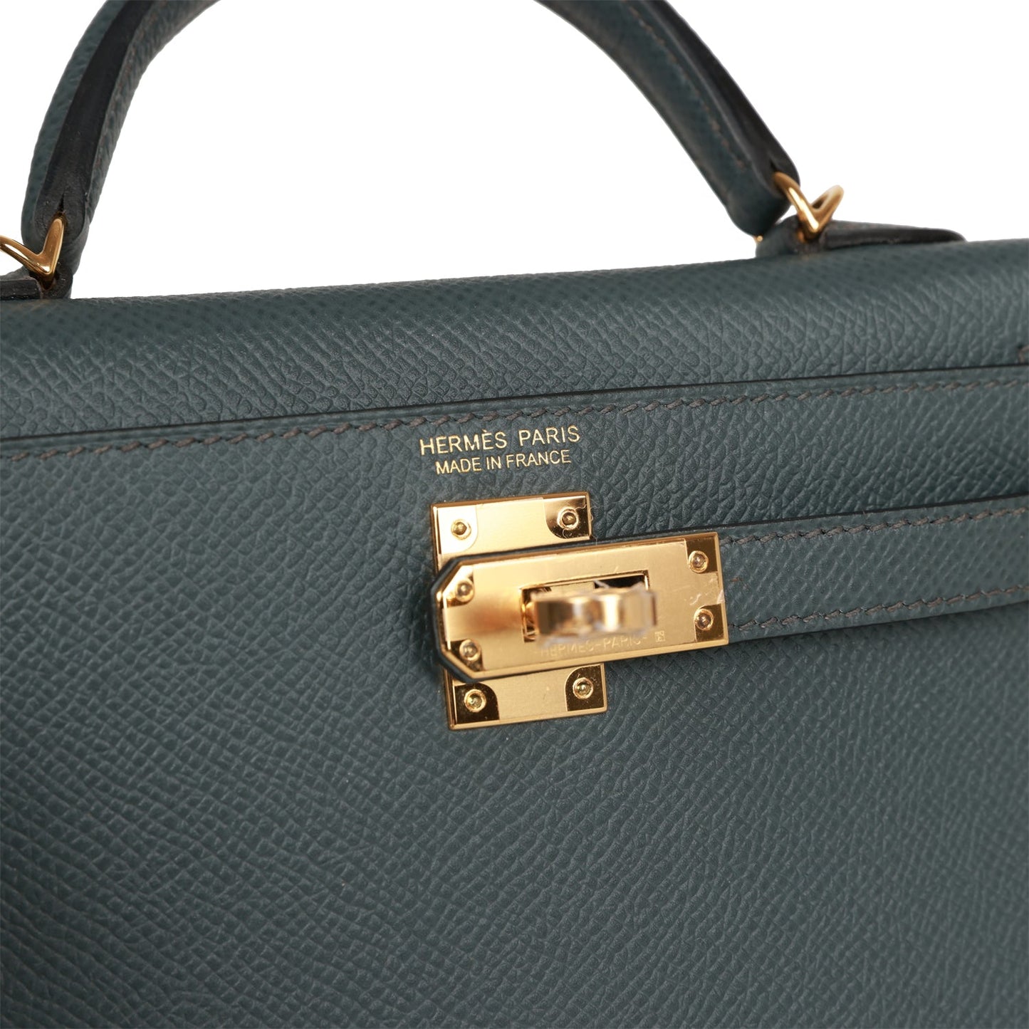 Luxury Hermes Kelly Sellier 20 Bleu Orage Epsom Gold Hardware