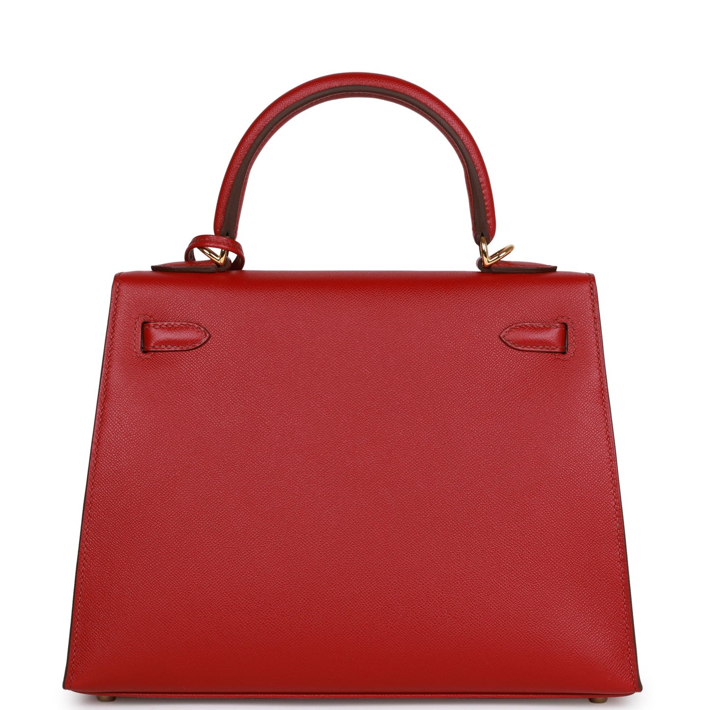 Luxury Hermes Kelly Sellier 25 Rubis Madame Gold Hardware