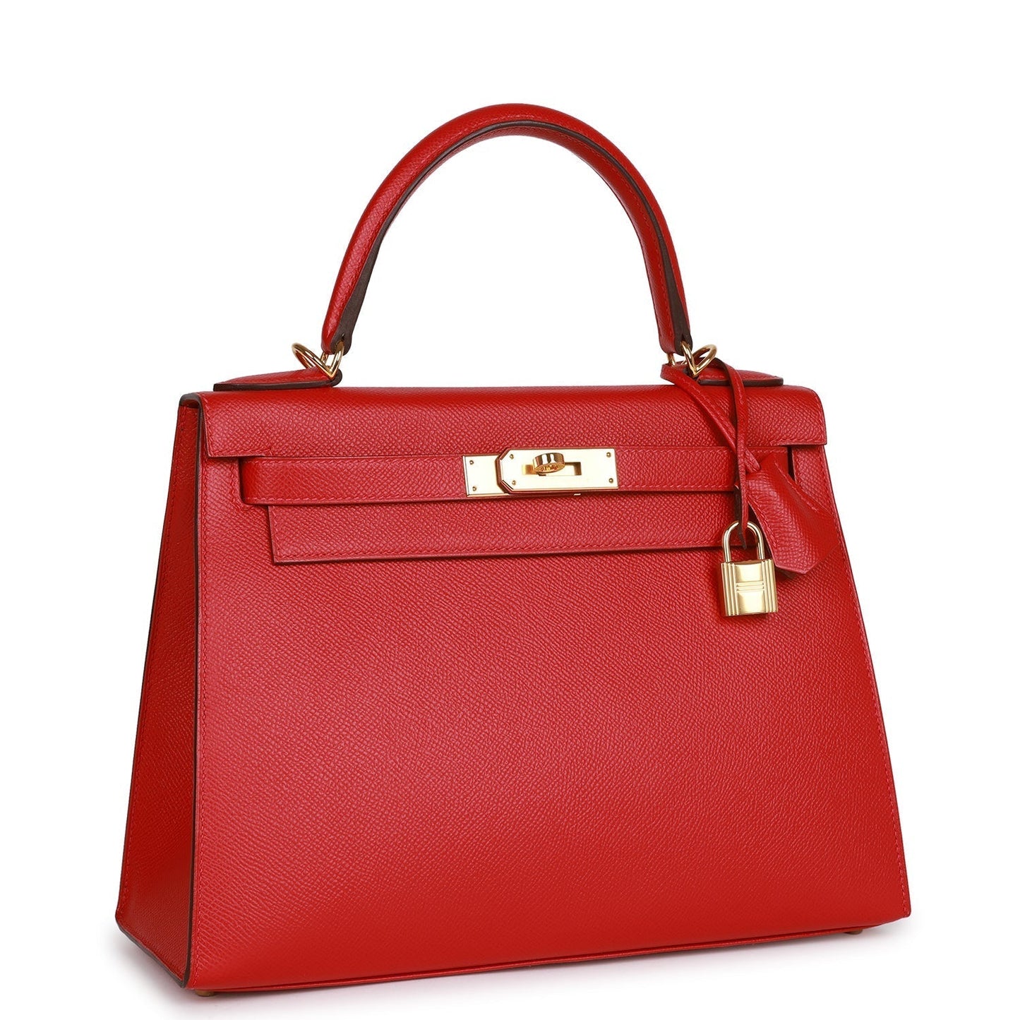 Luxury Hermes Kelly Sellier 28 Rouge Casaque Epsom Gold Hardware