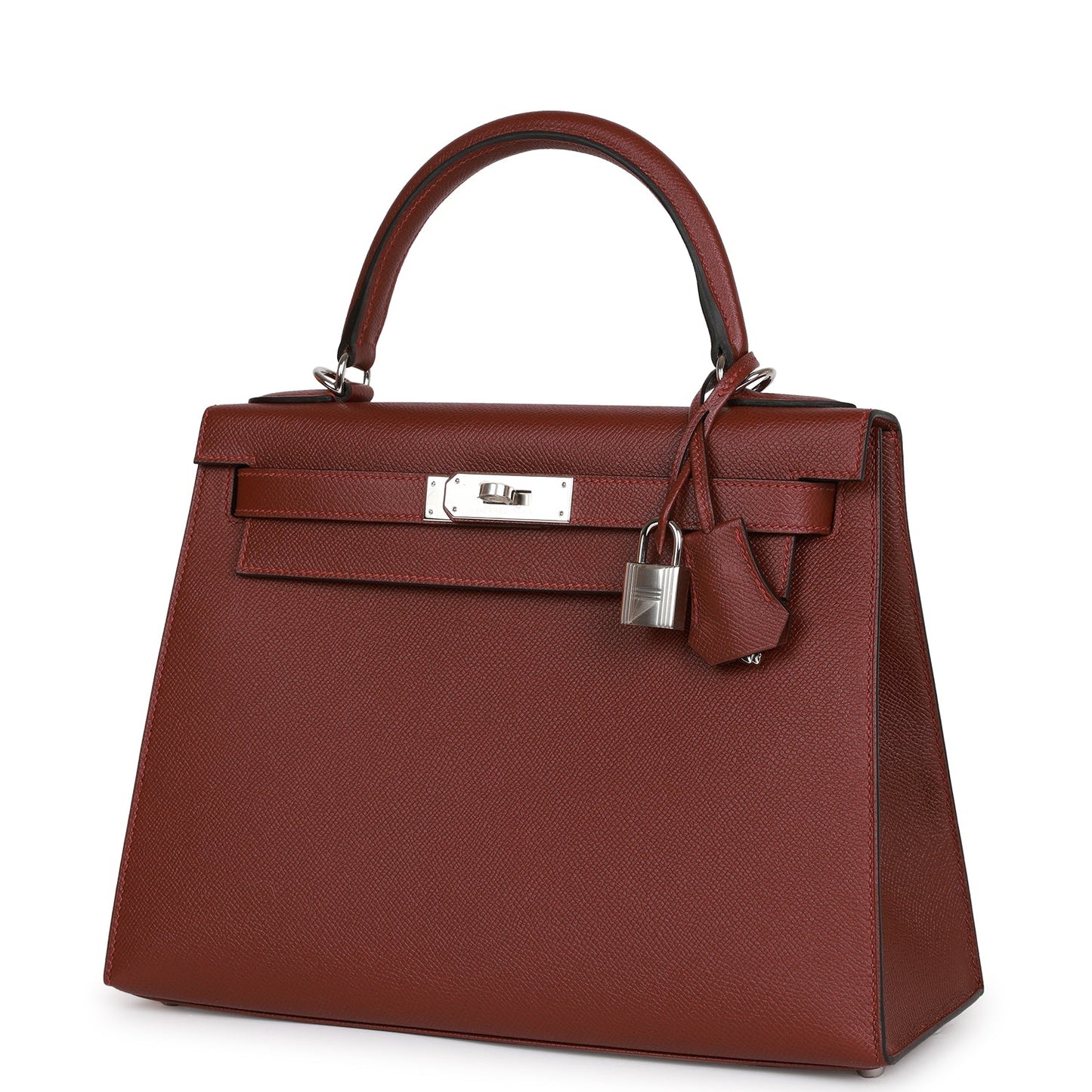 Luxury Hermes Kelly Sellier 28 Rouge H Epsom Palladium Hardware