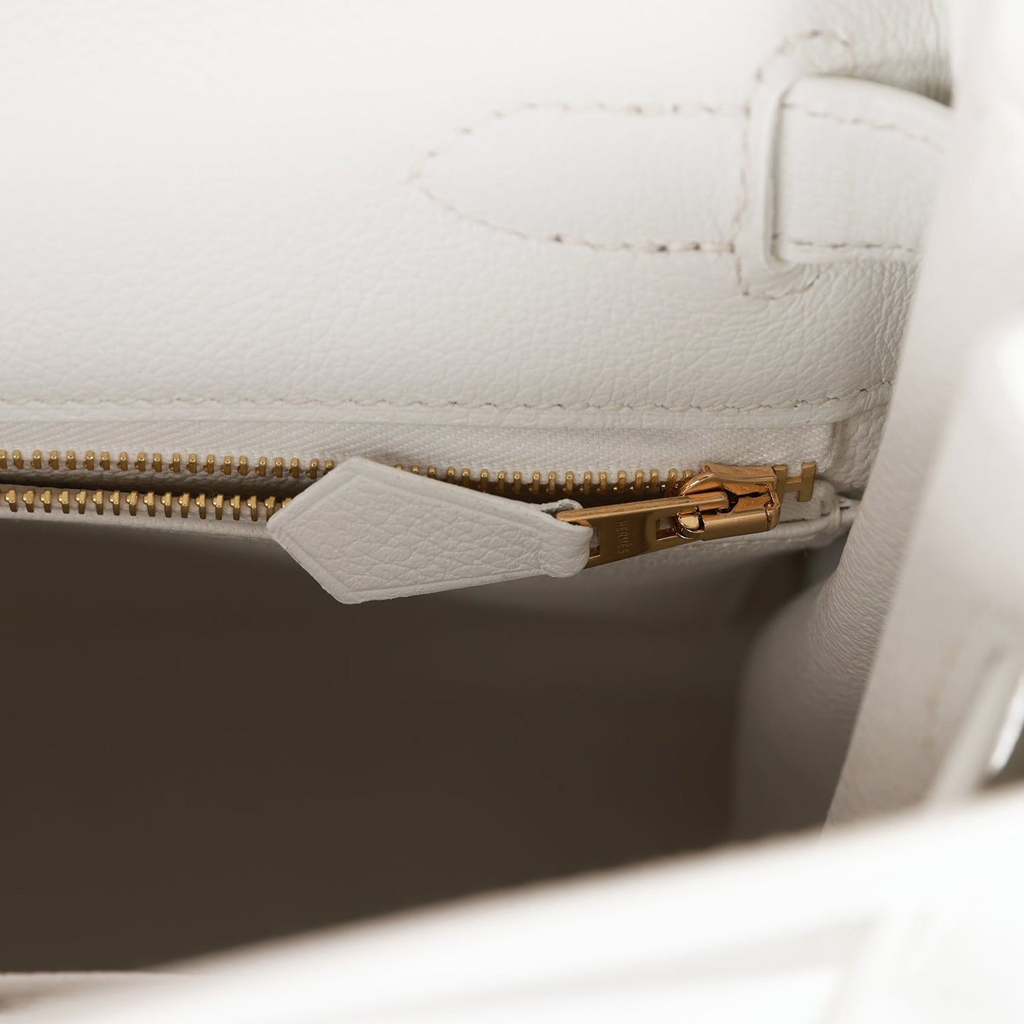 Luxury Hermes Kelly Retourne 28 New White Evercolor Gold Hardware
