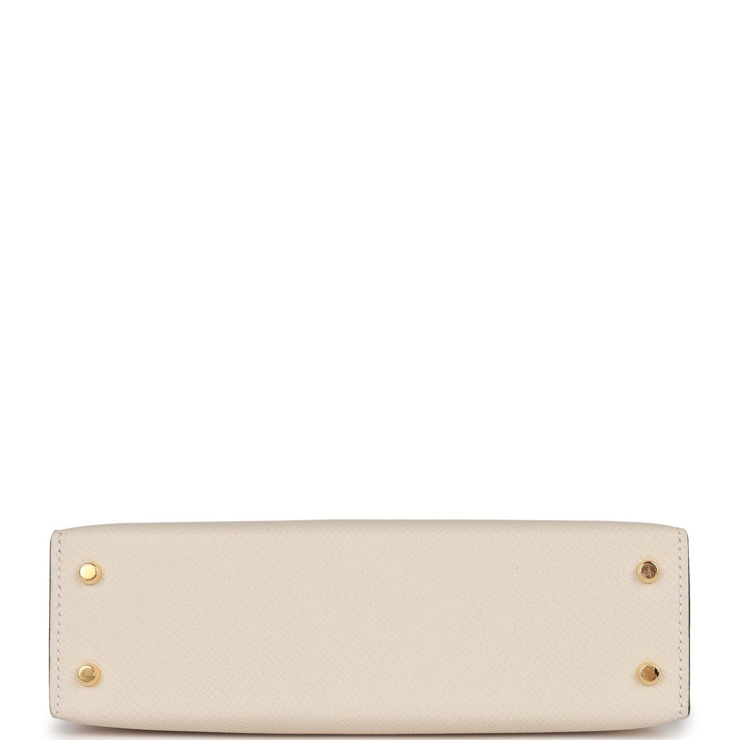 Luxury Hermes Special Order (HSS) Kelly Sellier 20 Craie and Black Epsom Gold Hardware