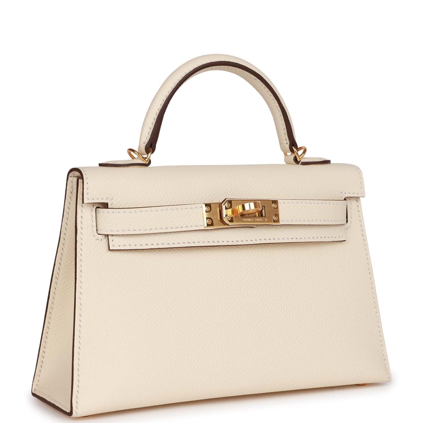 Luxury Hermes Kelly Sellier 20 Nata Epsom Gold Hardware