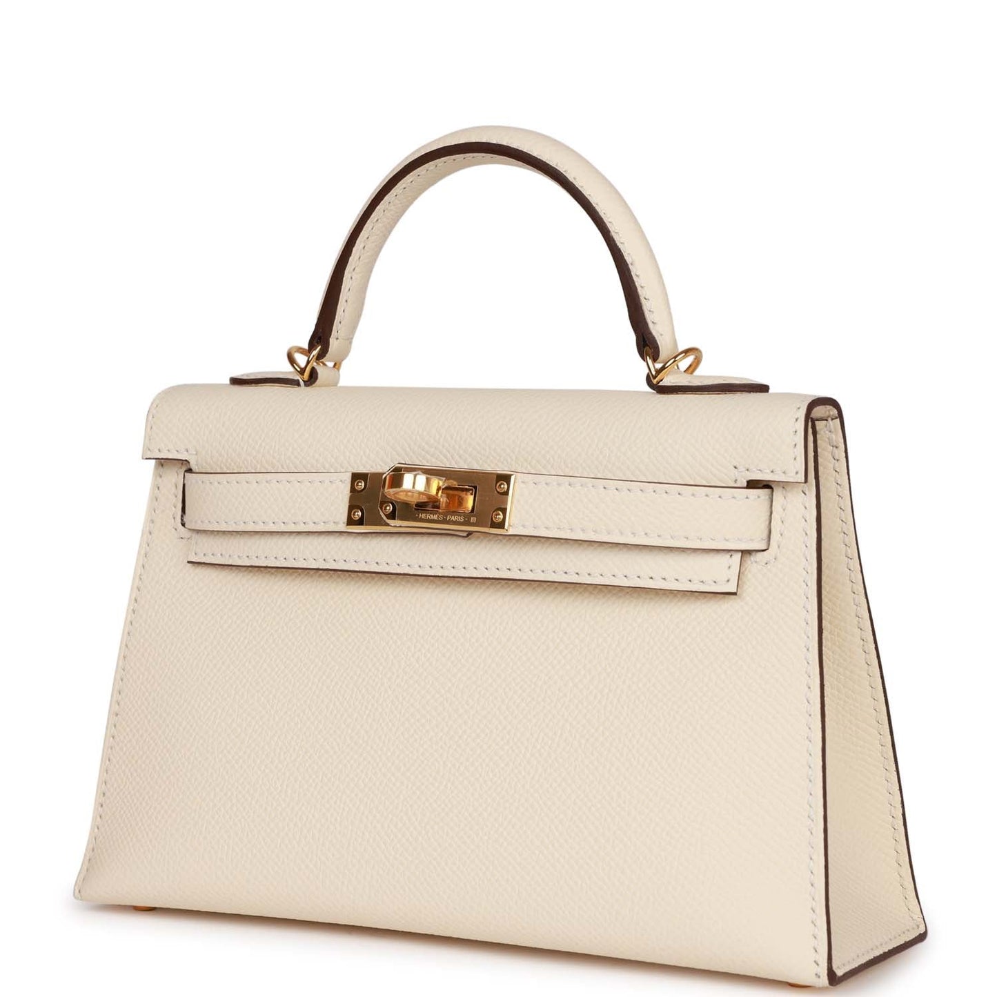 Luxury Hermes Kelly Sellier 20 Nata Epsom Gold Hardware