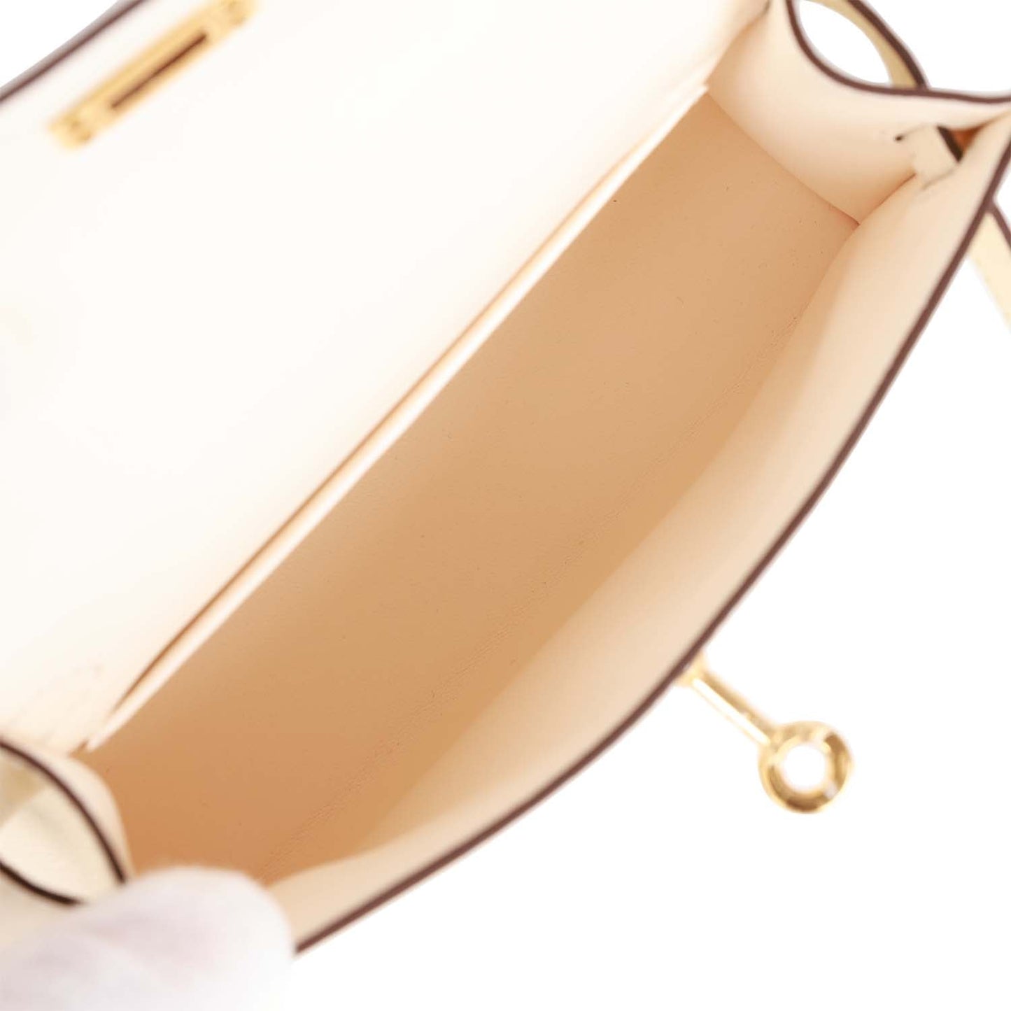 Luxury Hermes Kelly Sellier 20 Nata Epsom Gold Hardware