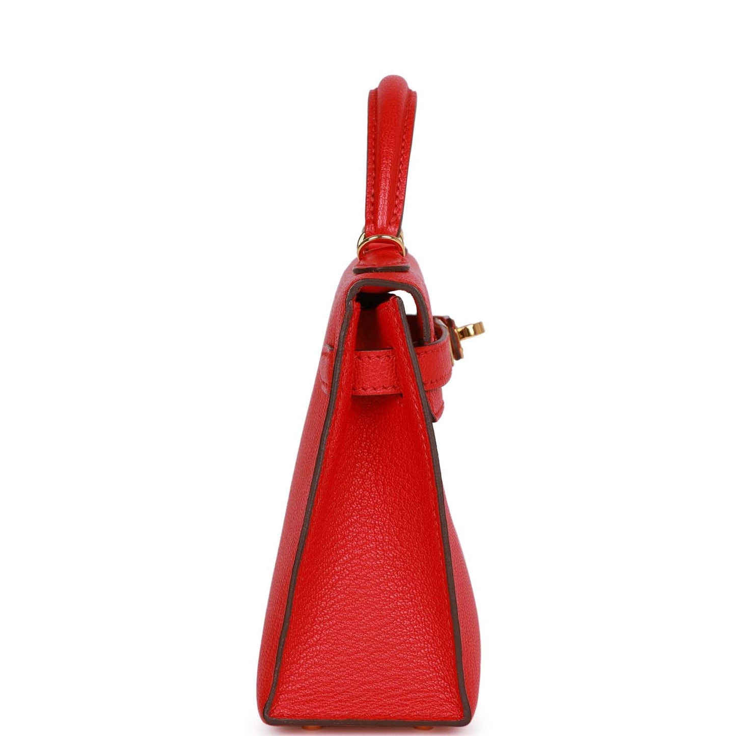 Top Quality Luxury Hermes Kelly 20 Rouge de Coeur Chevre Mysore Gold Hardware