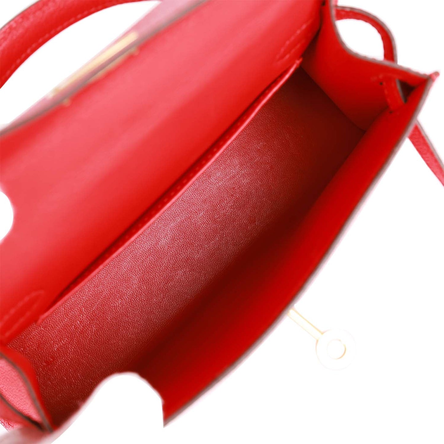 Top Quality Luxury Hermes Kelly 20 Rouge de Coeur Chevre Mysore Gold Hardware