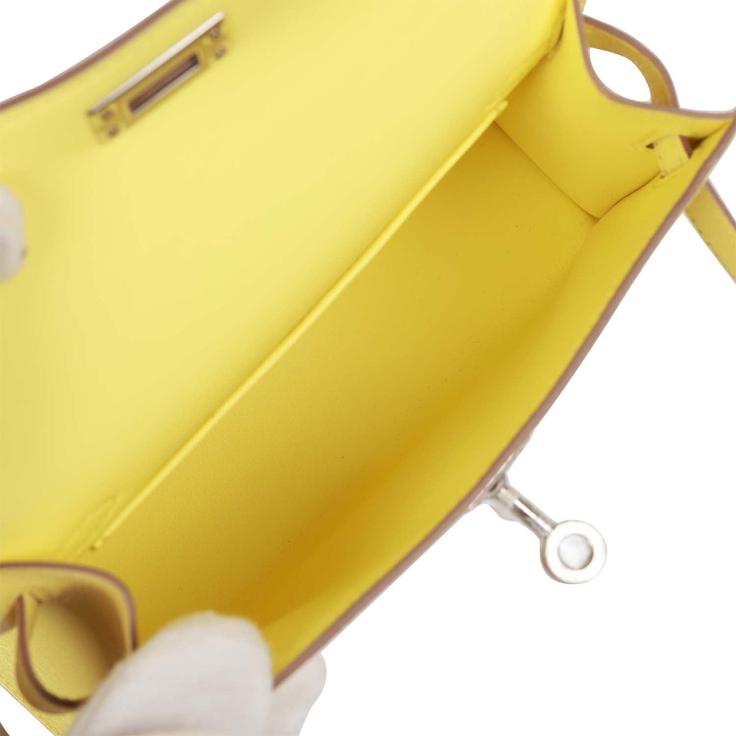 Luxury Hermes Kelly Sellier 20 Limoncello Chevre Palladium Hardware