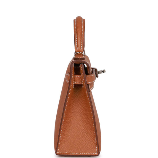 Luxury Hermes Kelly Sellier 20 Gold Epsom Palladium Hardware