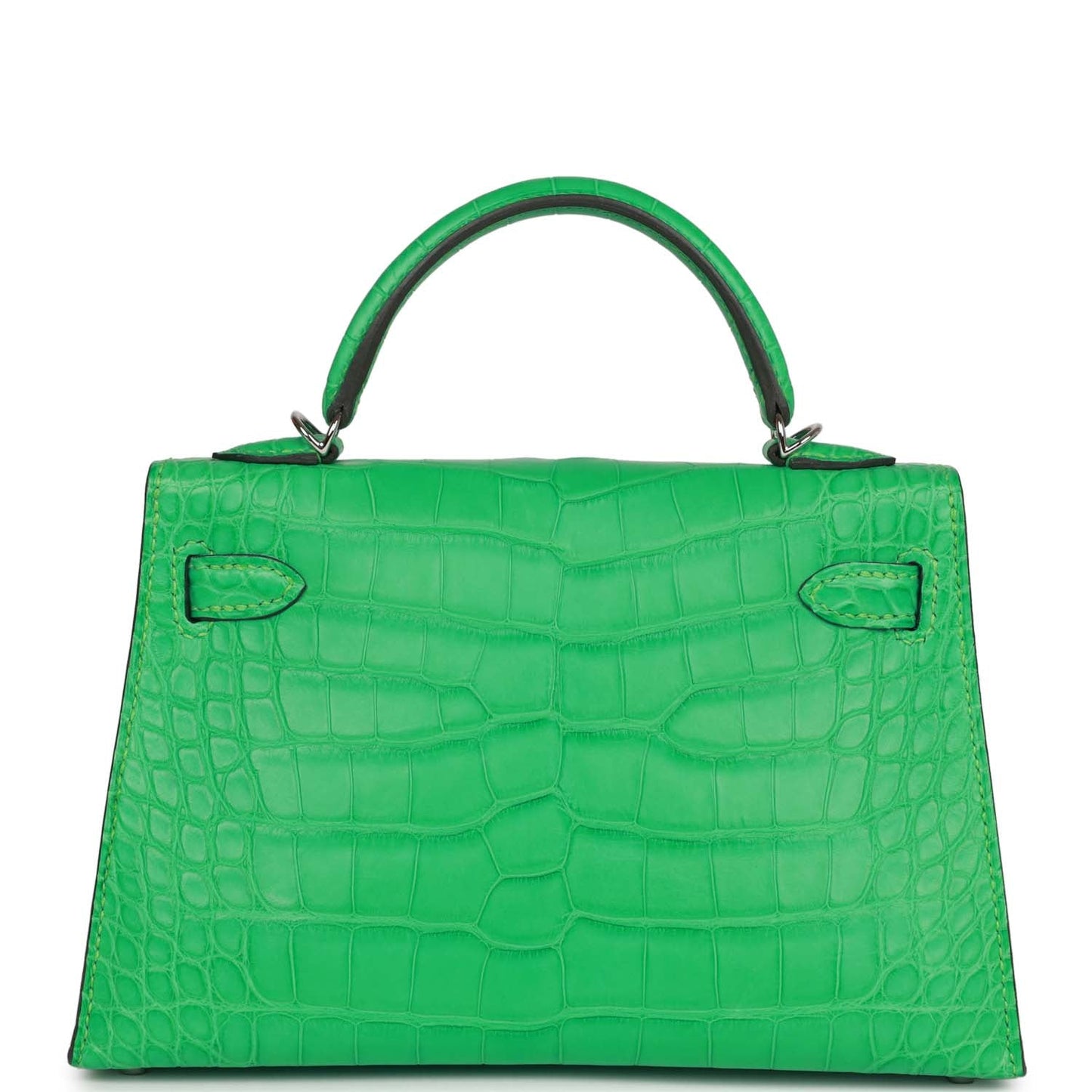 Luxury Hermes Kelly Sellier 20 Vert Comics Matte Alligator Palladium Hardware