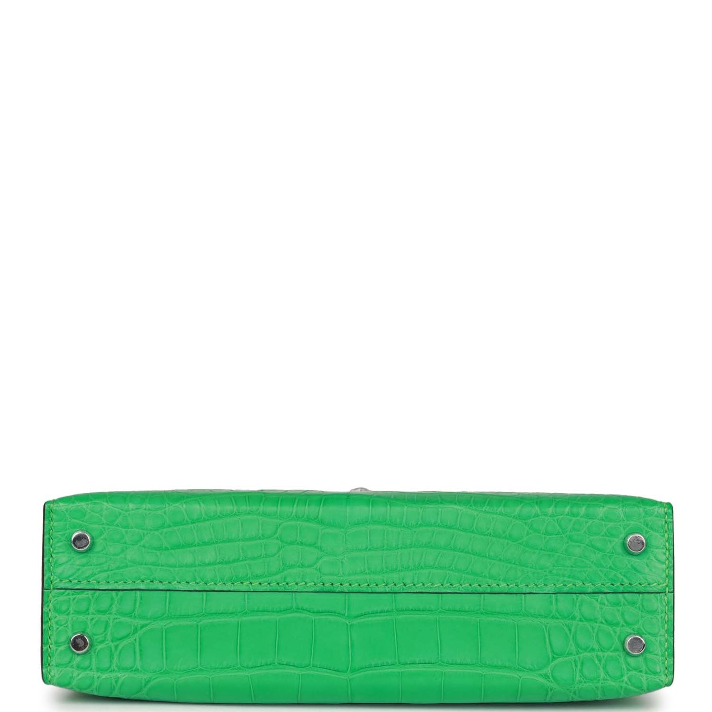 Luxury Hermes Kelly Sellier 20 Vert Comics Matte Alligator Palladium Hardware