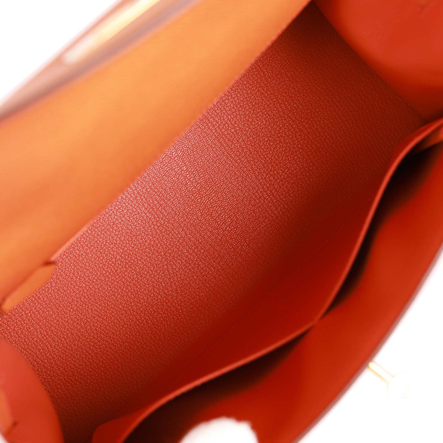 Luxury Hermes Kelly Sellier 28 Orange Epsom Gold Hardware