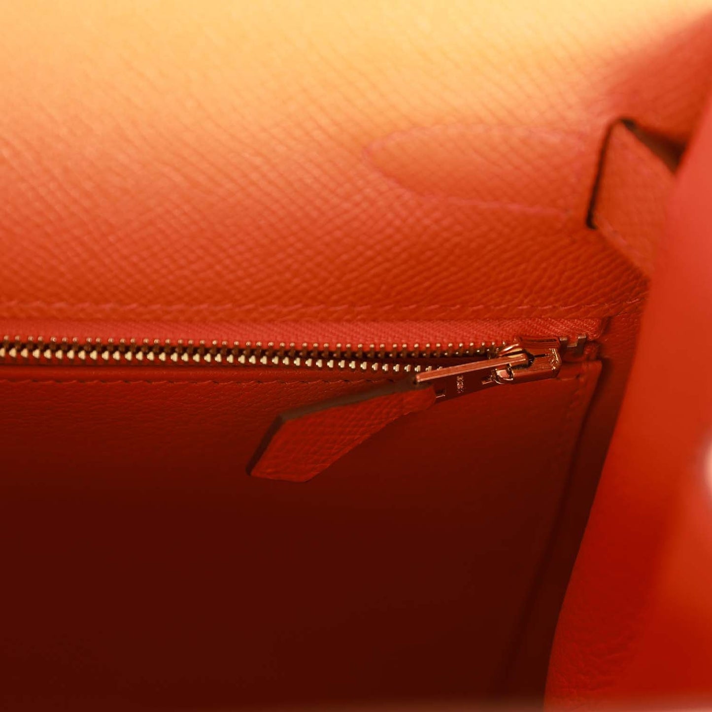 Luxury Hermes Kelly Sellier 28 Orange Epsom Gold Hardware