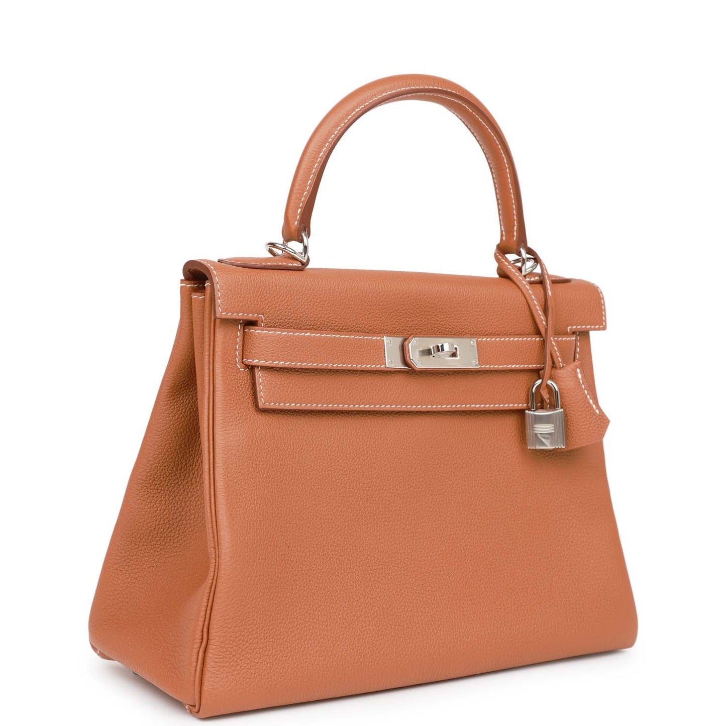 Luxury Hermes Kelly Sellier 28 Gold Togo Palladium Hardware