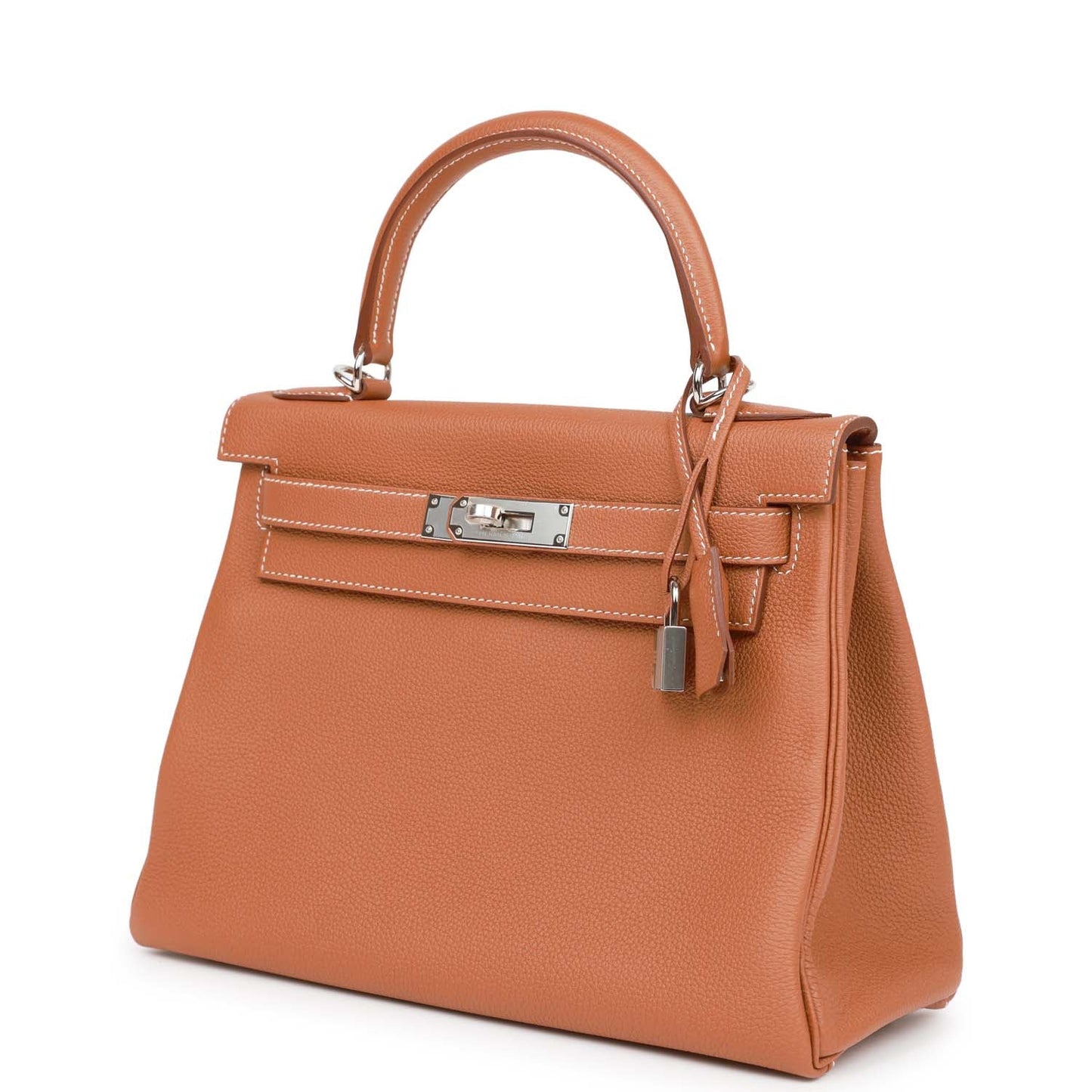Luxury Hermes Kelly Sellier 28 Gold Togo Palladium Hardware