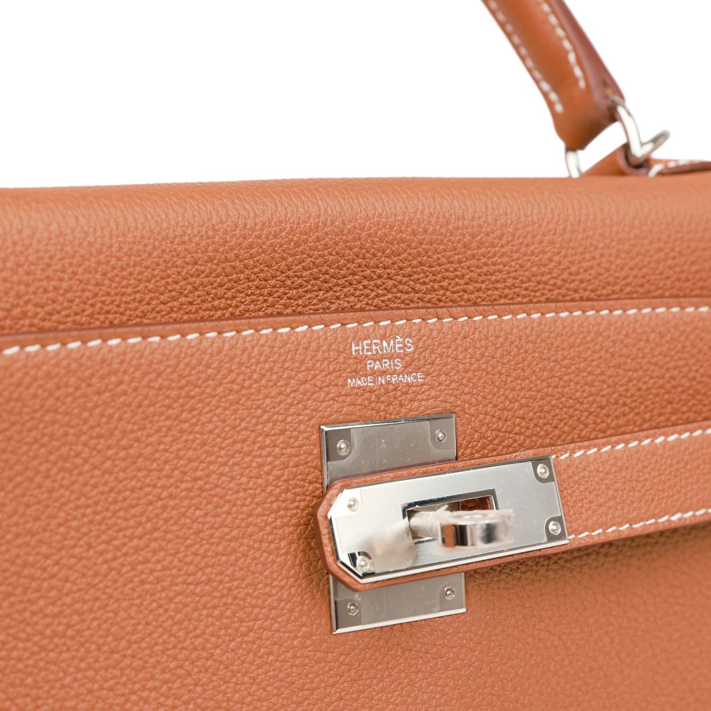 Luxury Hermes Kelly Sellier 28 Gold Togo Palladium Hardware