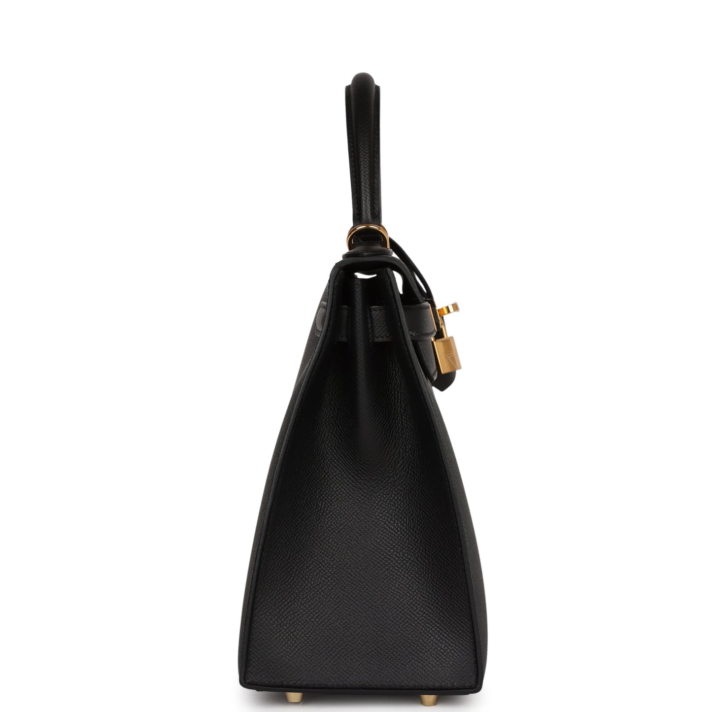 Luxury Hermes Kelly Sellier 28 Black Epsom Gold Hardware