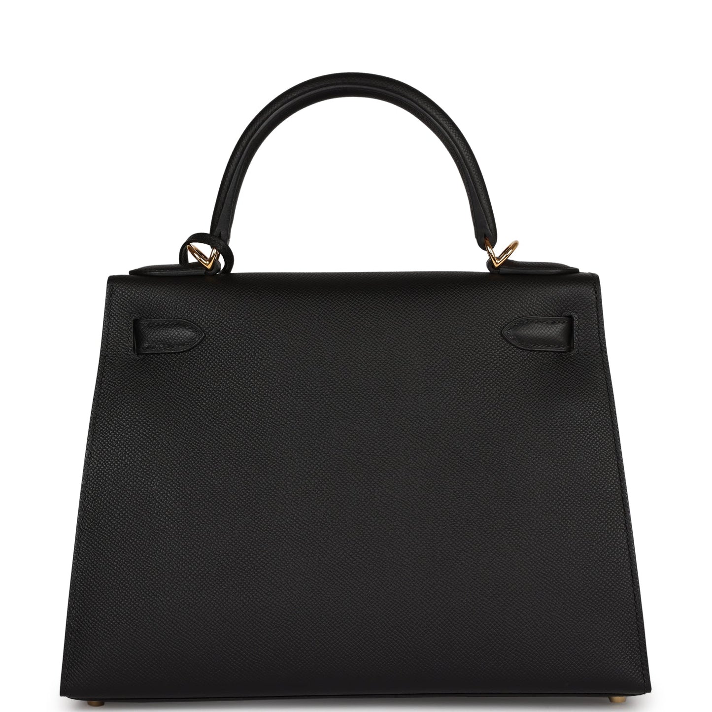 Luxury Hermes Kelly Sellier 28 Black Epsom Gold Hardware