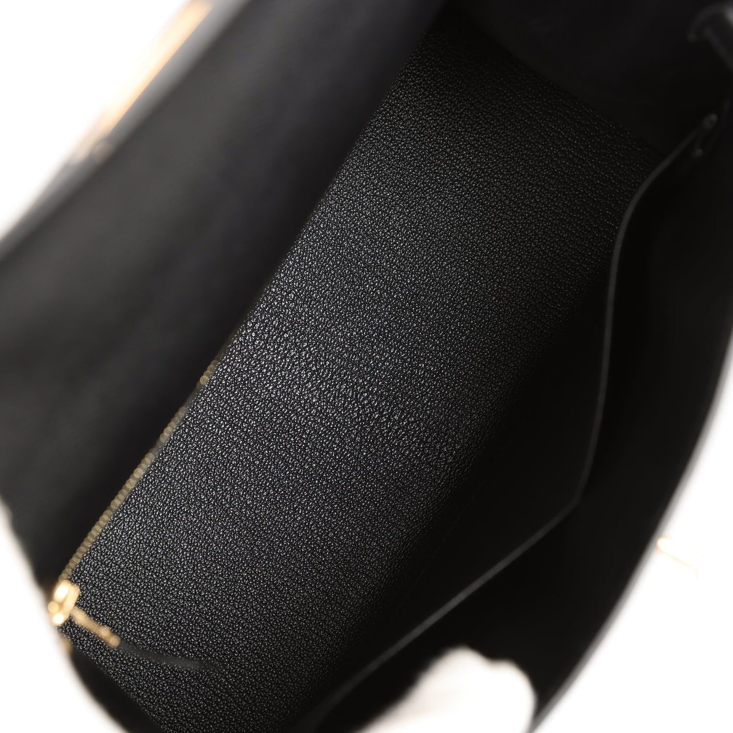 Luxury Hermes Kelly Sellier 28 Black Epsom Gold Hardware