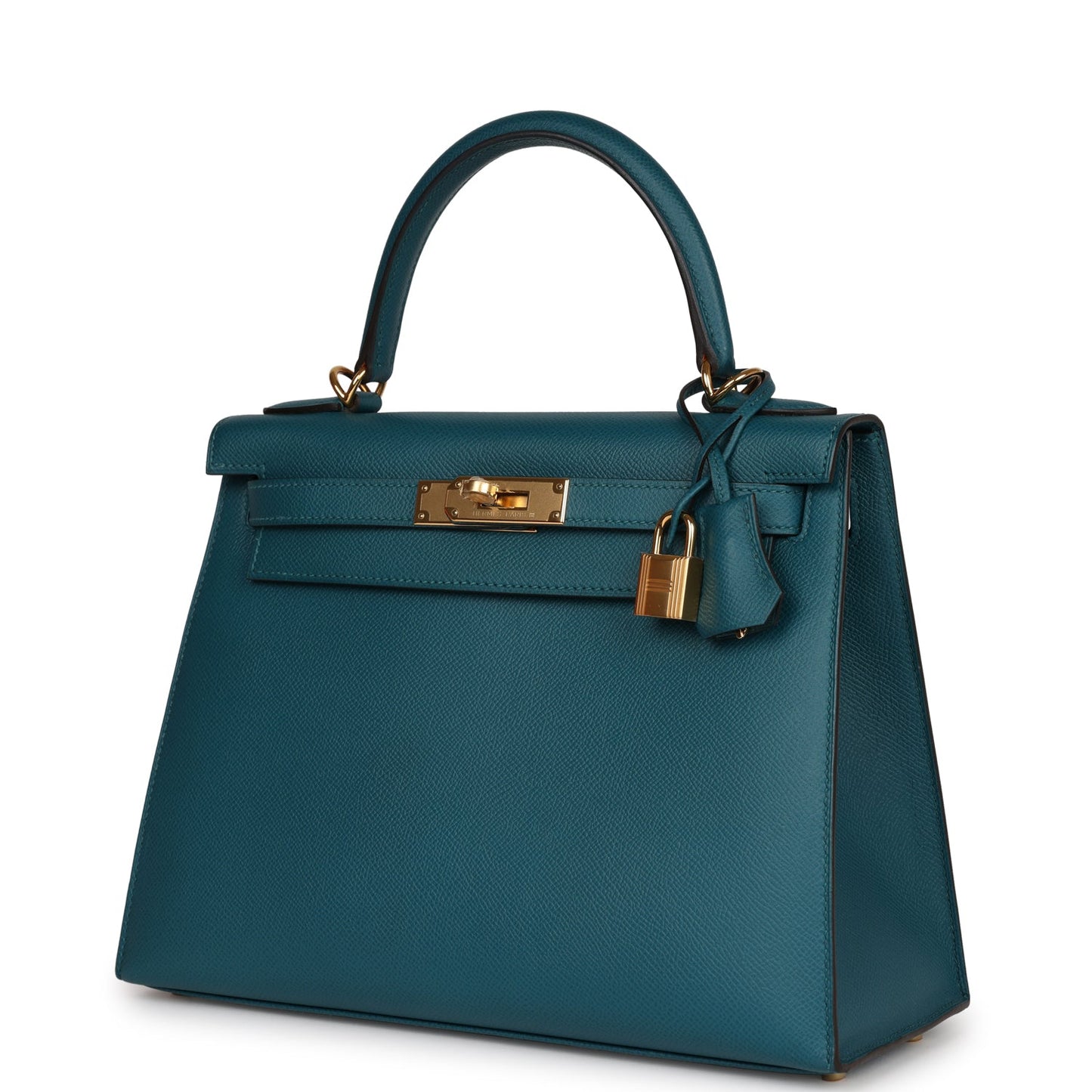 Luxury Hermes Kelly Sellier 28 Vert Bosphore Epsom Gold Hardware