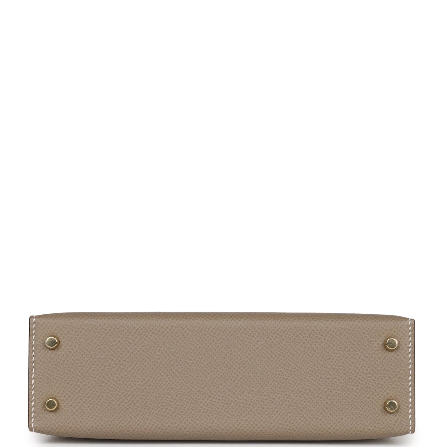 Luxury Hermes Special Order (HSS) Kelly 20 Nata and Gris Asphalte Epsom Sellier Gold Hardware