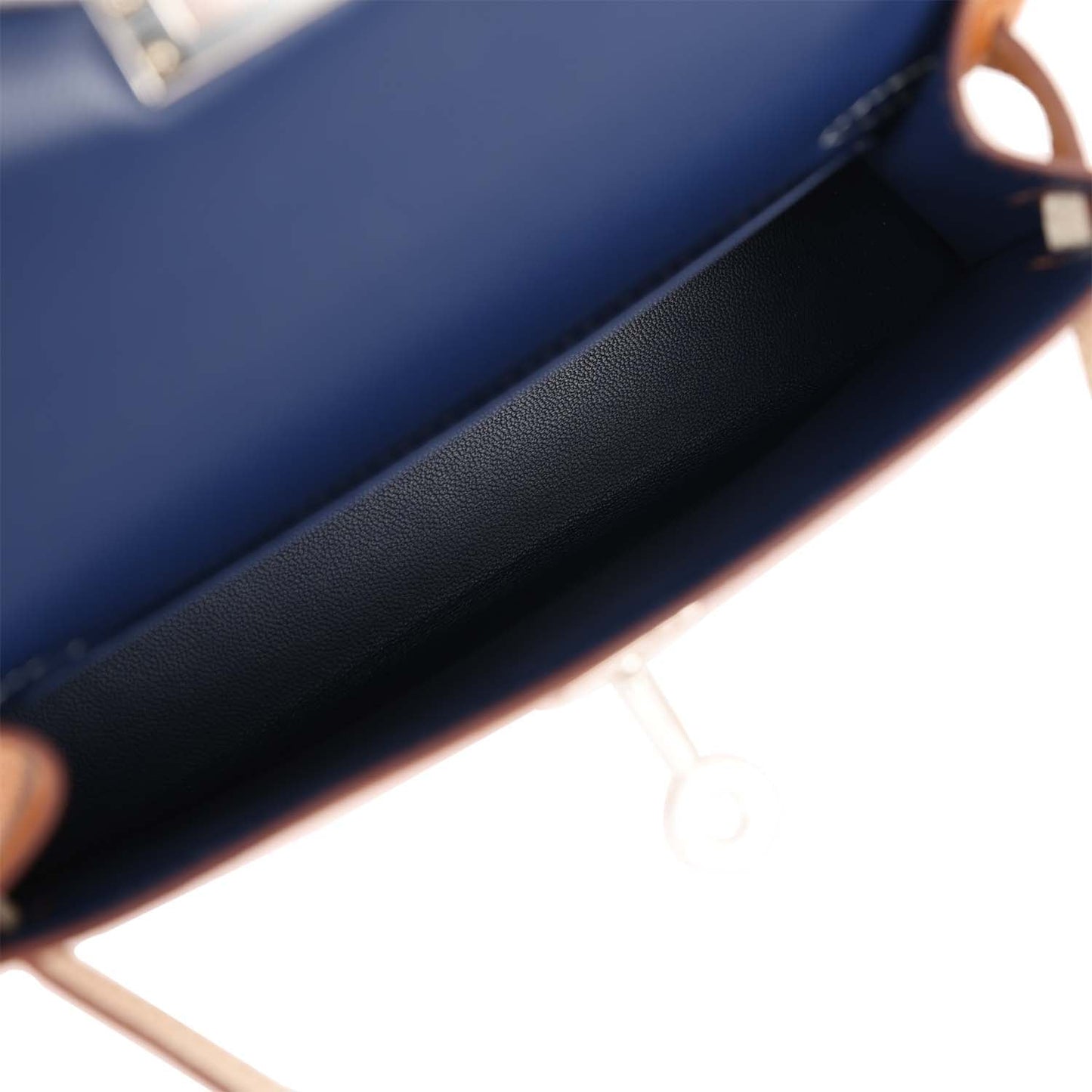 Luxury Hermes Kelly Sellier 20 Tri-color Gold, Black and Nata Epsom Palladium Hardware
