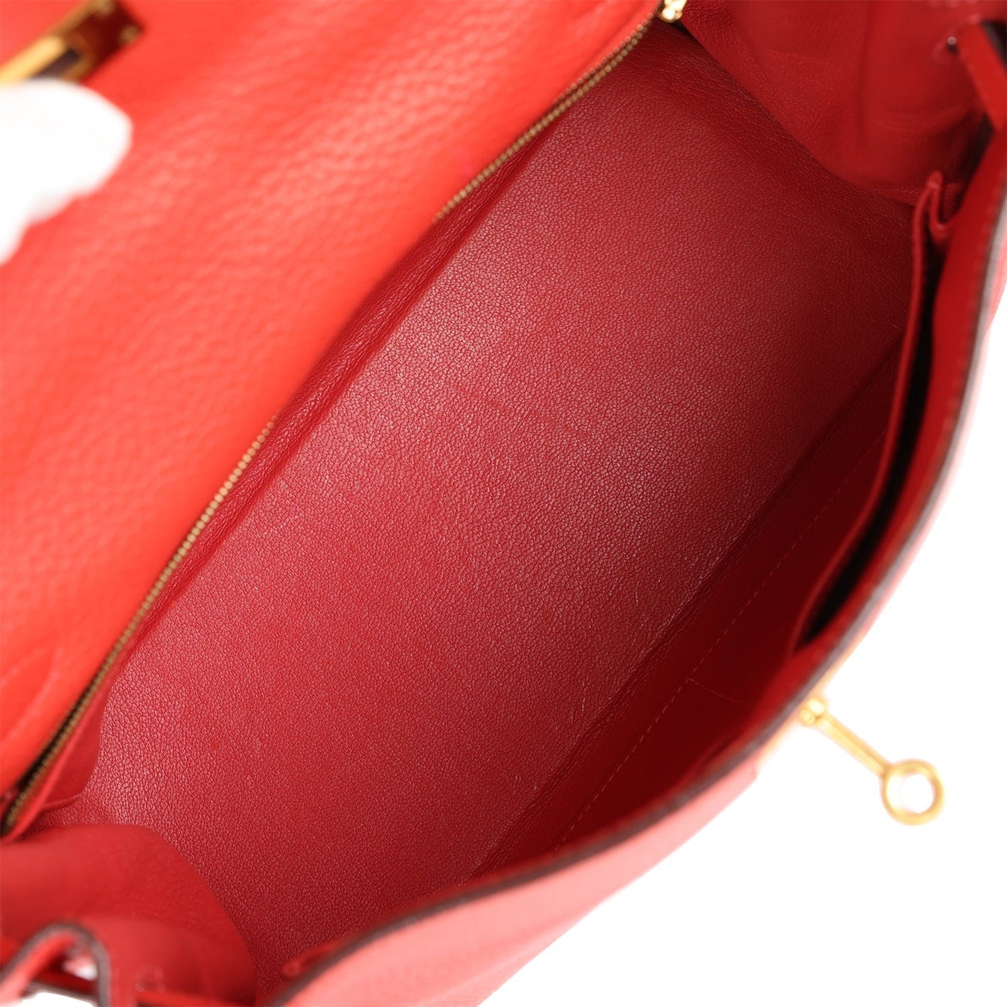 Top Quality Luxury Hermes Kelly Retourne 28 Rouge Pivoine Togo Gold Hardware