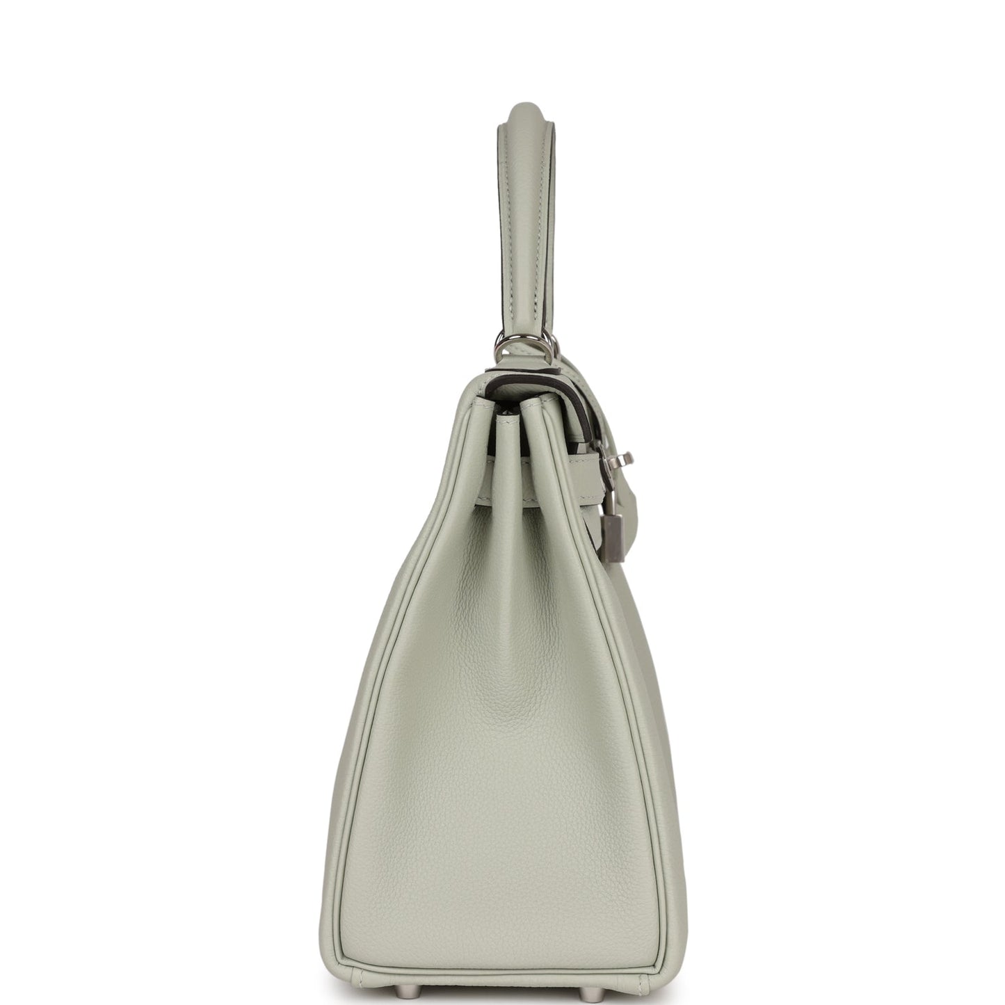 Luxury Hermes Kelly Retourne 28 Gris Neve Togo Palladium Hardware