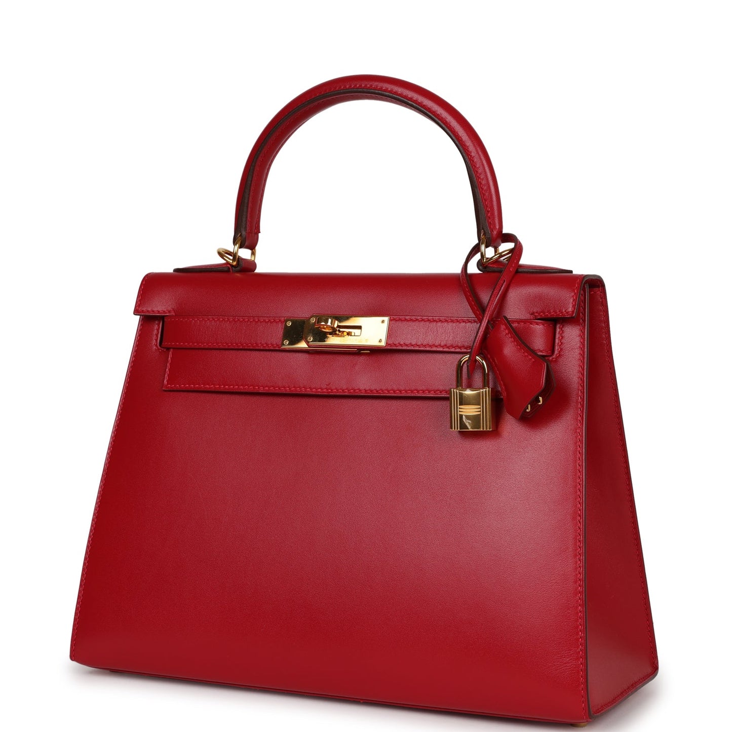 Top Quality Luxury Hermes Kelly Sellier 28 Rouge Vif Tadelakt Gold Hardware