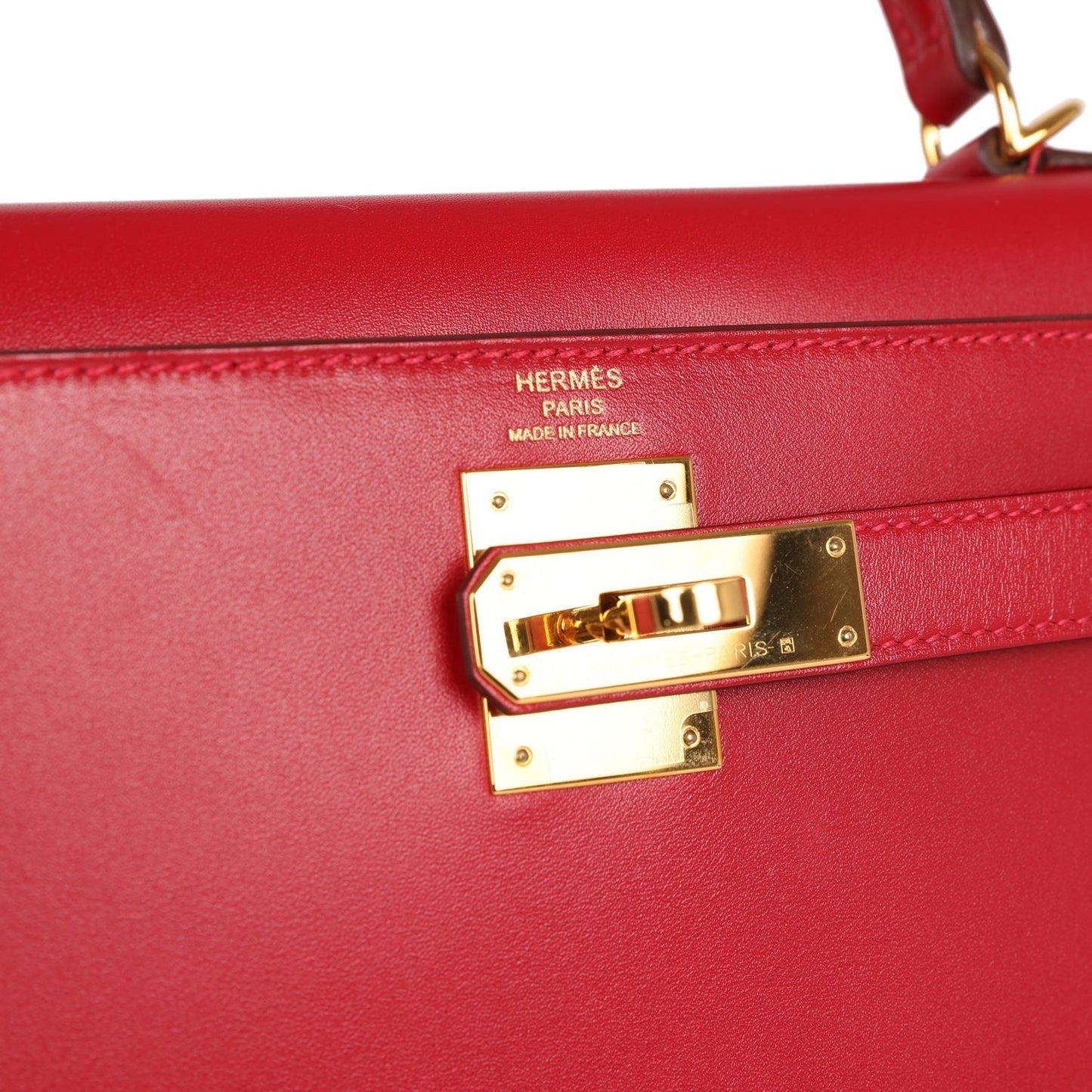 Top Quality Luxury Hermes Kelly Sellier 28 Rouge Vif Tadelakt Gold Hardware